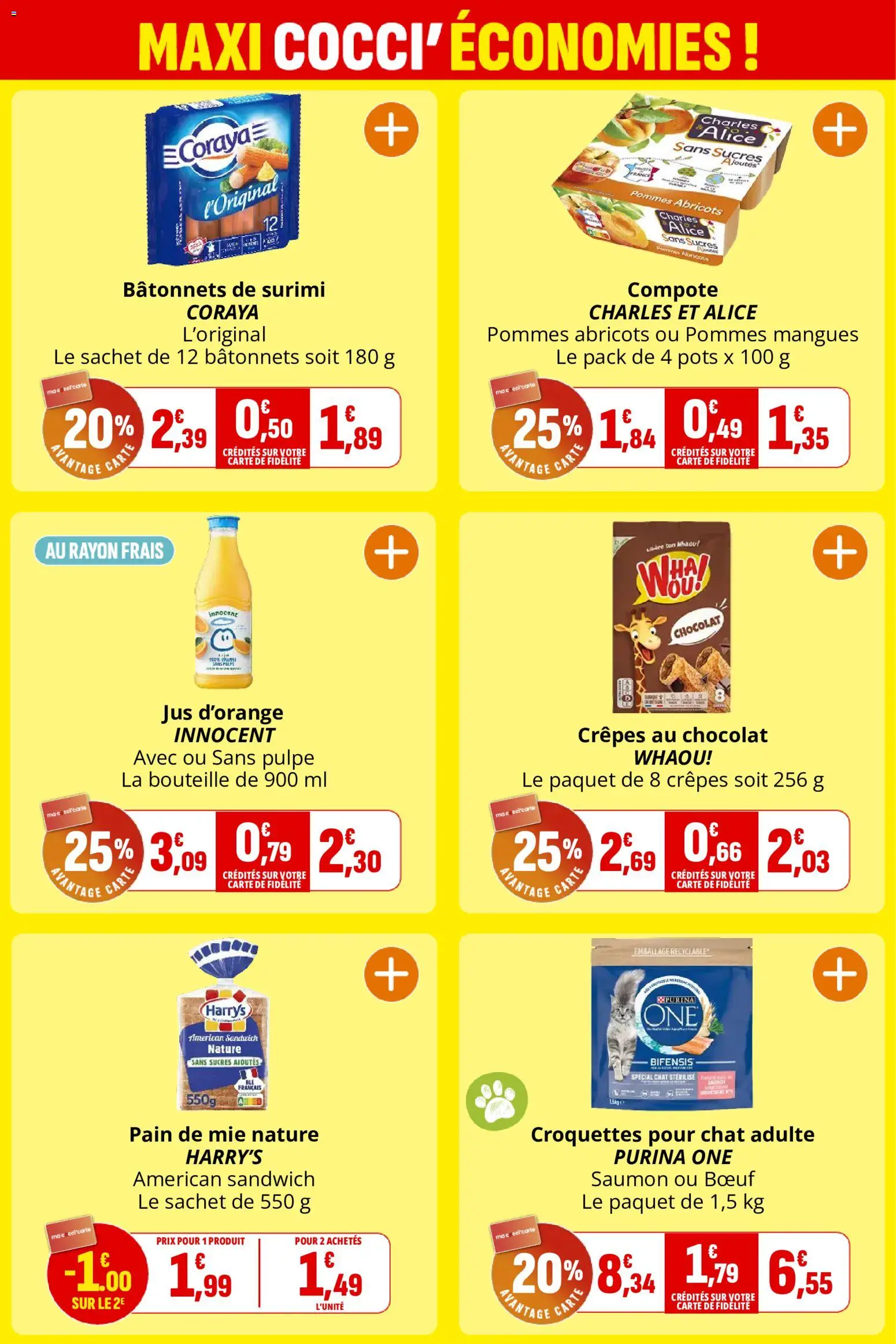 {H1} | Page: 3 | Produits: Pain de mie, Abricots, Pain, Jus