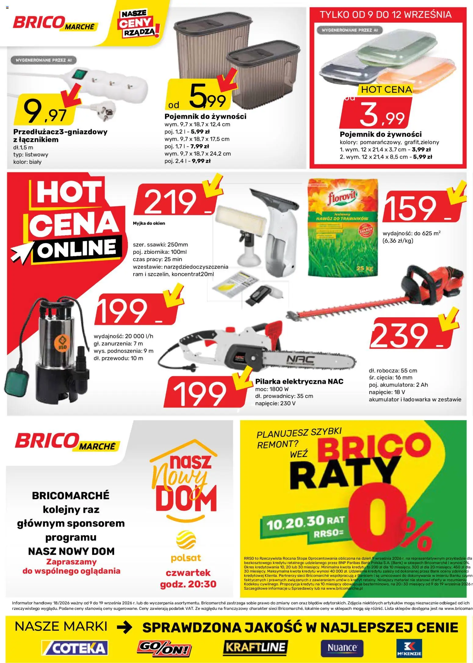 Brico Marché gazetka od 09.09.2026 | Strona: 9 | Produkty: Ładowarka, Nawóz