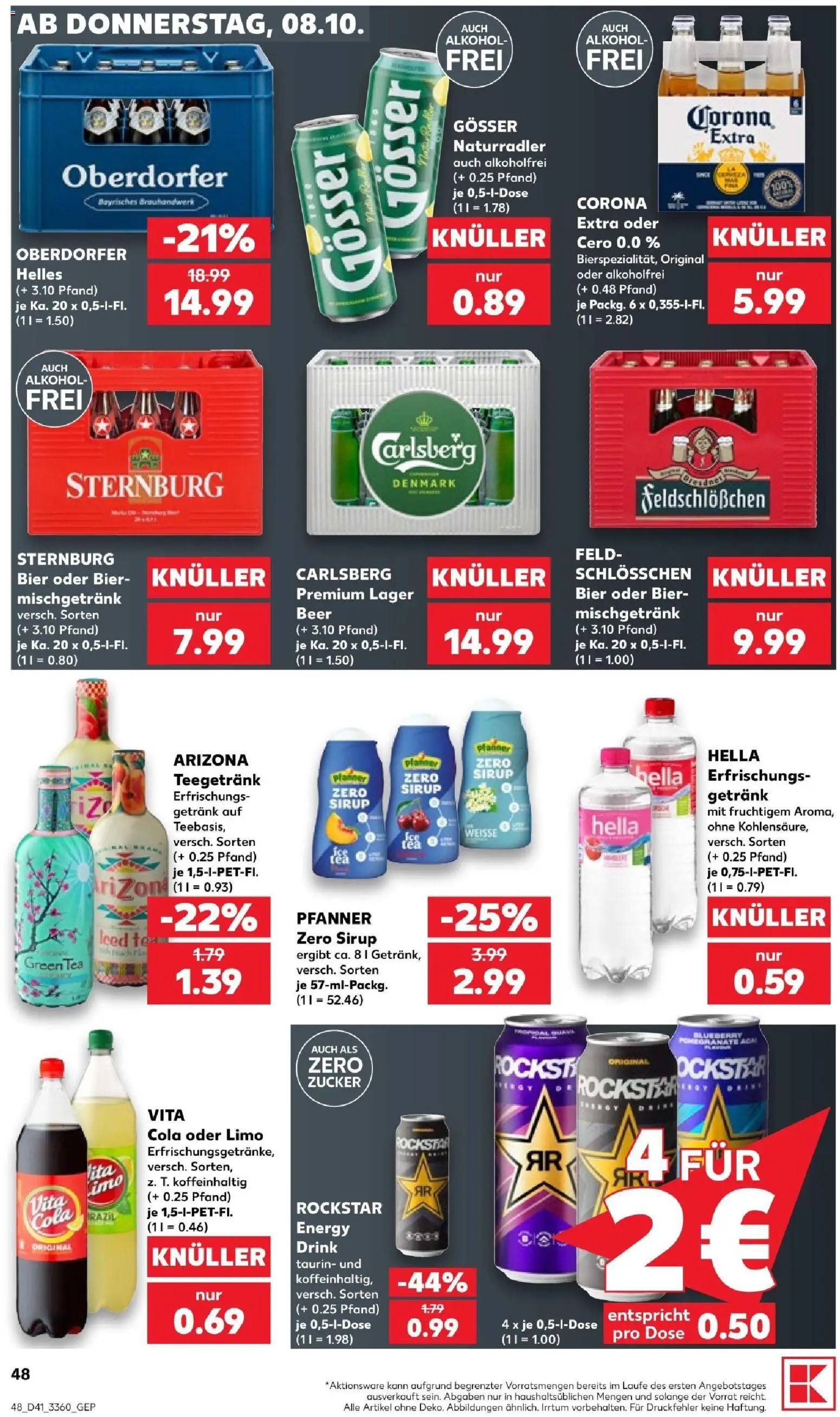 Kaufland Prospekt Jena – gültig ab 08.10.2026 | Seite: 50 | Produkte: Carlsberg, Cola, Energy, Bier