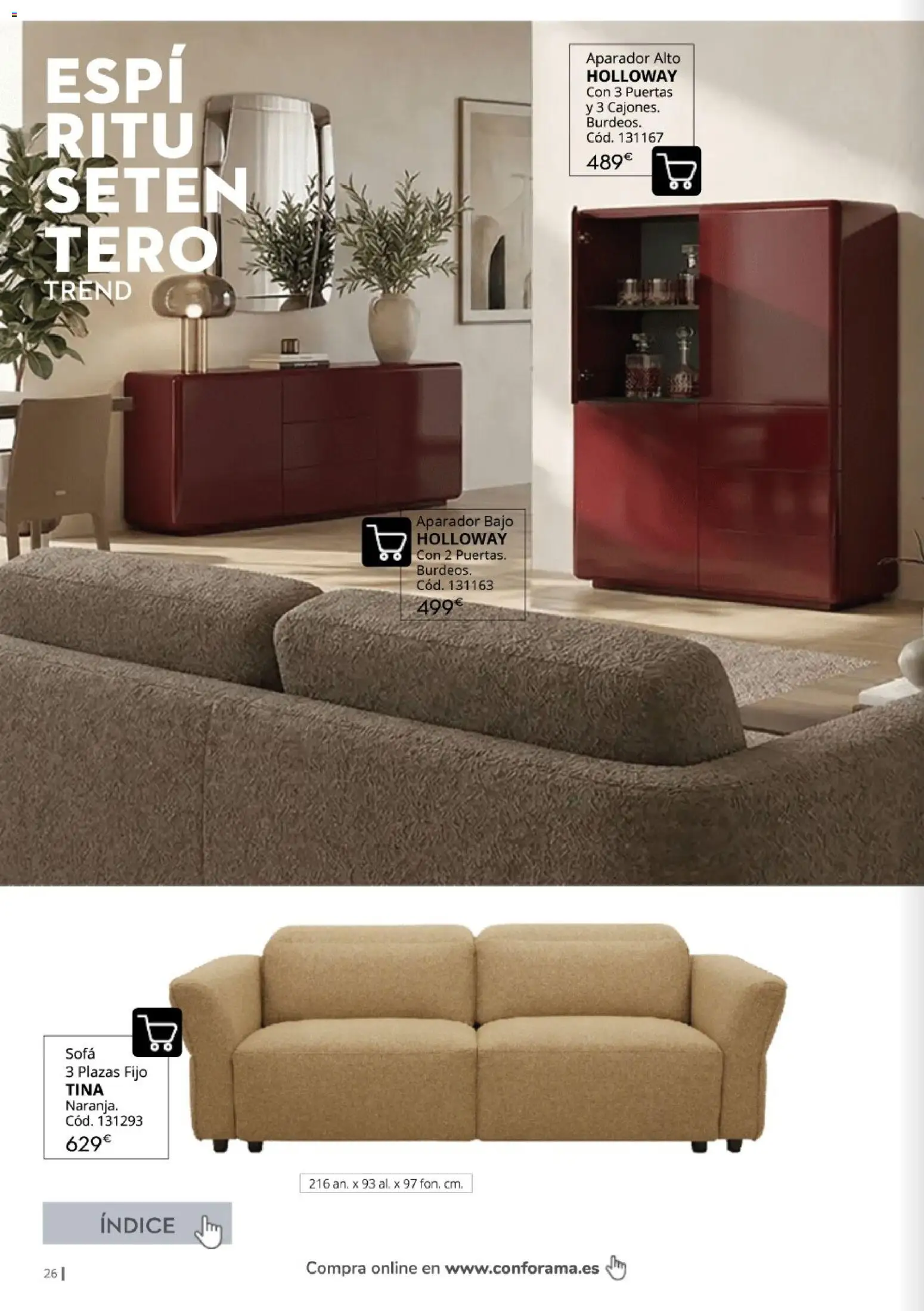 Conforama Guía de otoño 2026 │ válido desde el 30/09/2026 | Página: 26 | Productos: Sofá, Aparador, Puertas