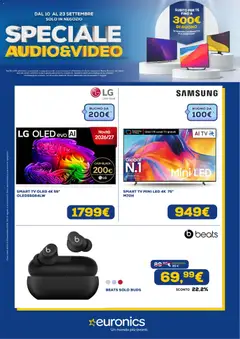 Anteprima del volantino Euronics volantino Audio Video valido a partire dal 10/09/2026