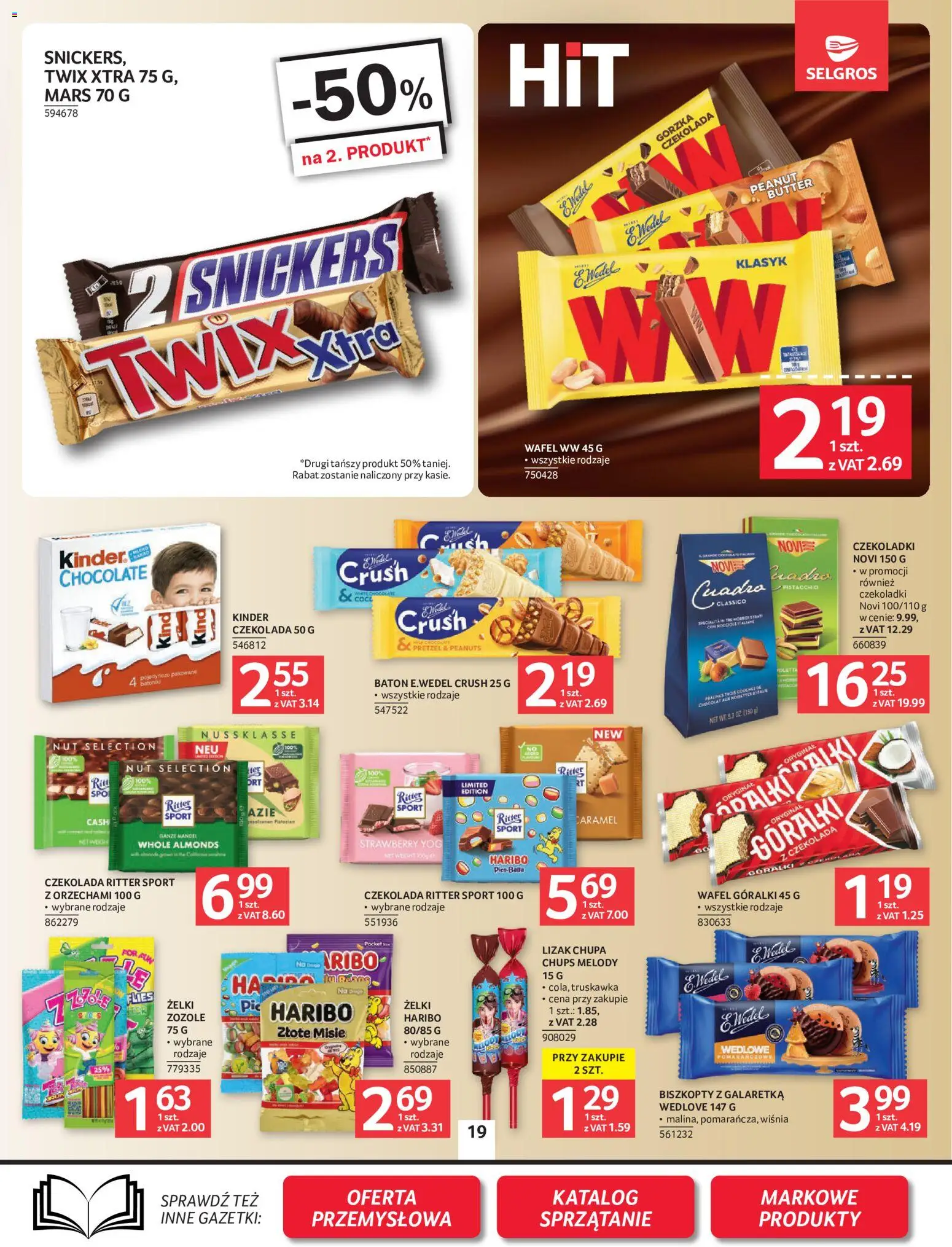 Selgros cash&carry gazetka od 27.08.2026 | Strona: 19 | Produkty: Żelki haribo, Biszkopty, Żelki, Czekolada