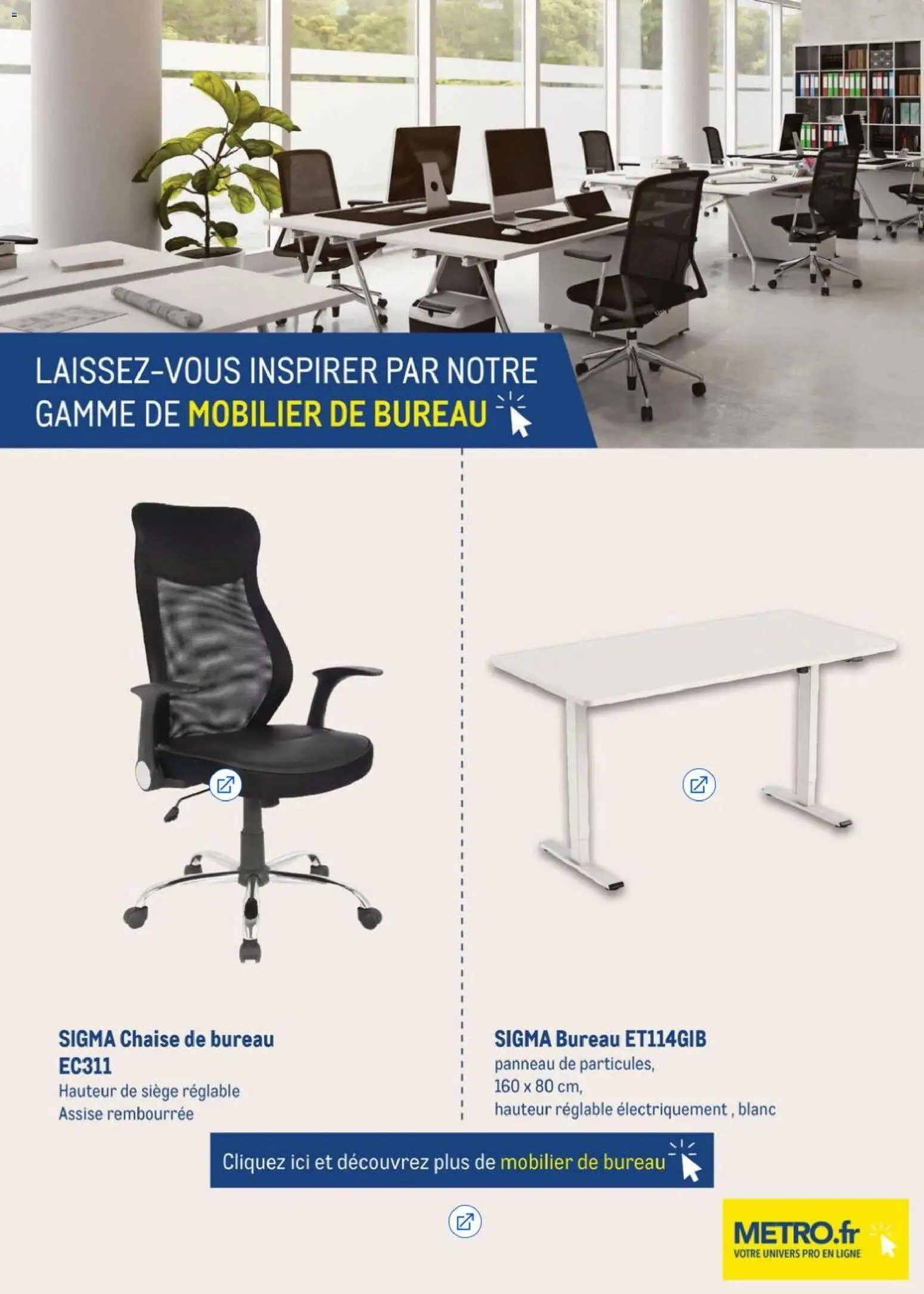 {H1} | Page: 3 | Produits: Bureau, Chaise de bureau, Chaise