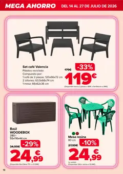 Vista previa Carrefour Mega Ahorro válido desde el 14/07/2026 | Página: 13 | Productos: Café, Sofá, Sillón, Mesa