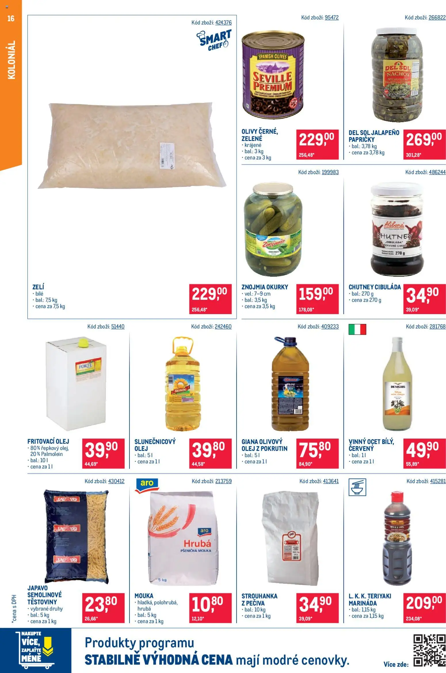 Makro leták - Gastronomie od 26.08.2026 | Strana: 16 | Produkty: Těstoviny, Vinný ocet, Olivy, Jar