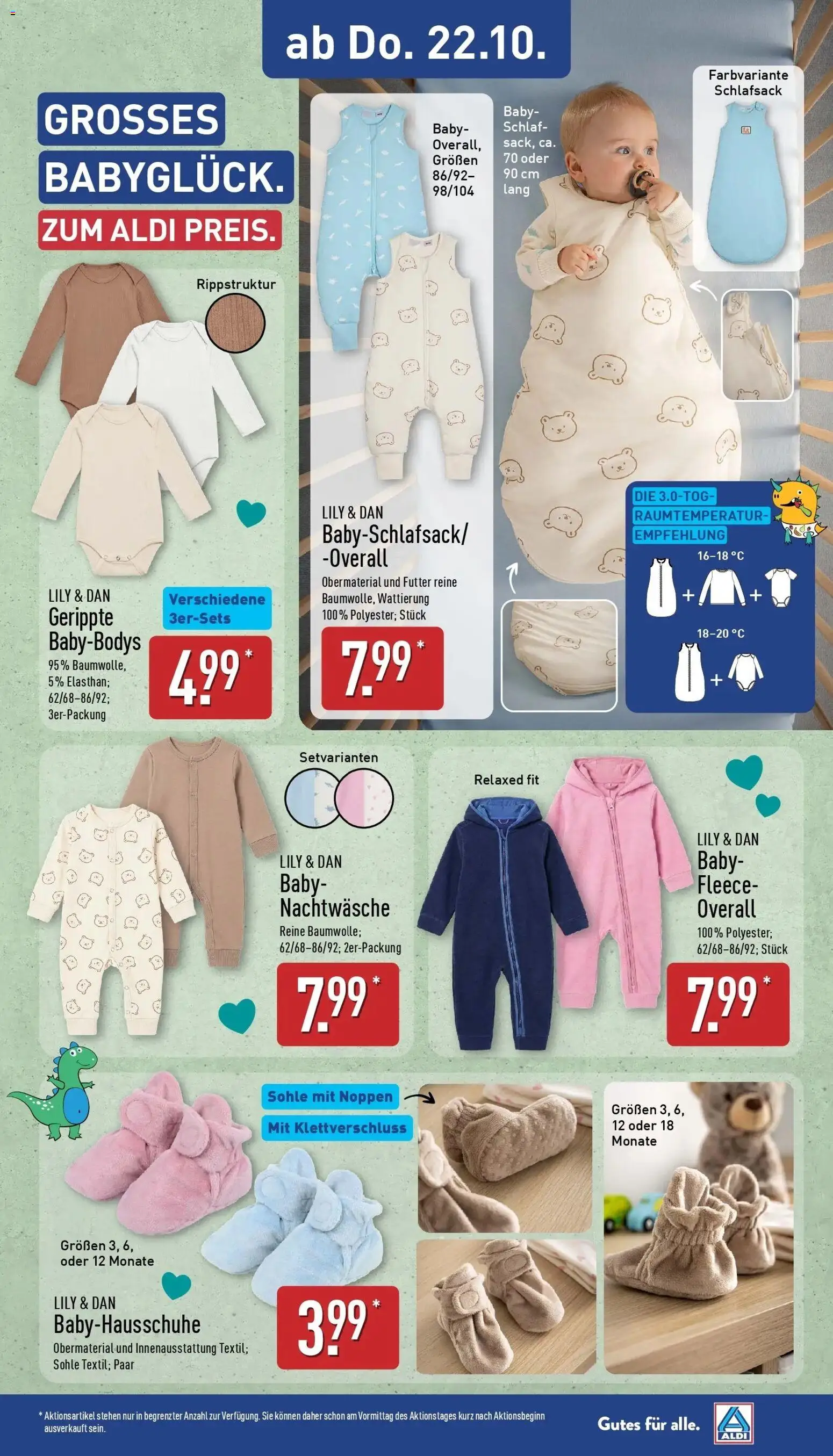 Aldi Aktueller Prospekt (ab 19.10.2026) » Angebote Online | Seite: 19 | Produkte: Schlafsack, Overall
