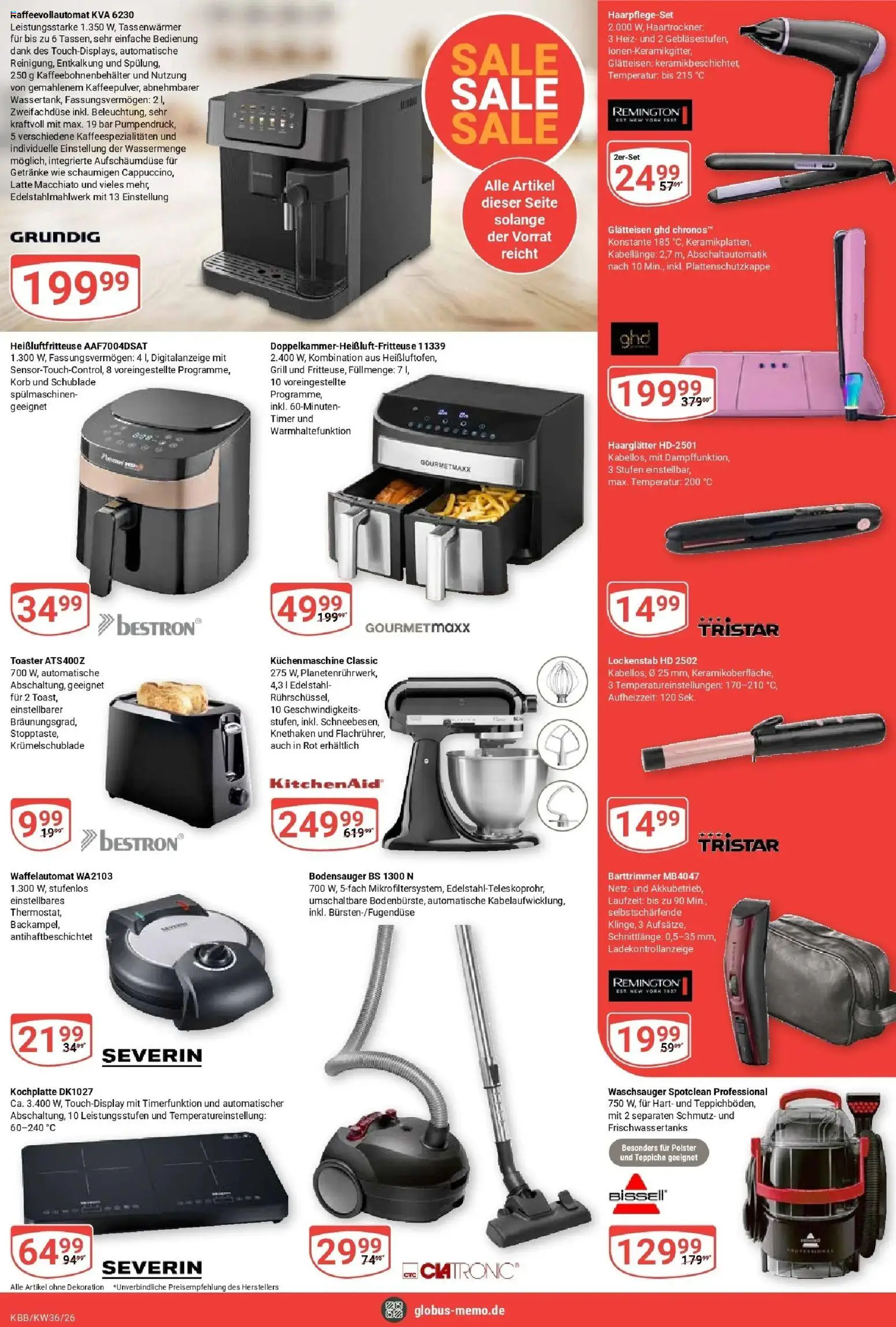 Globus Prospekt Koblenz-Bubenheim (ab 31.08.2026) » Angebote online | Seite: 25 | Produkte: Grill, Lockenstab, Haartrockner, Kochplatte