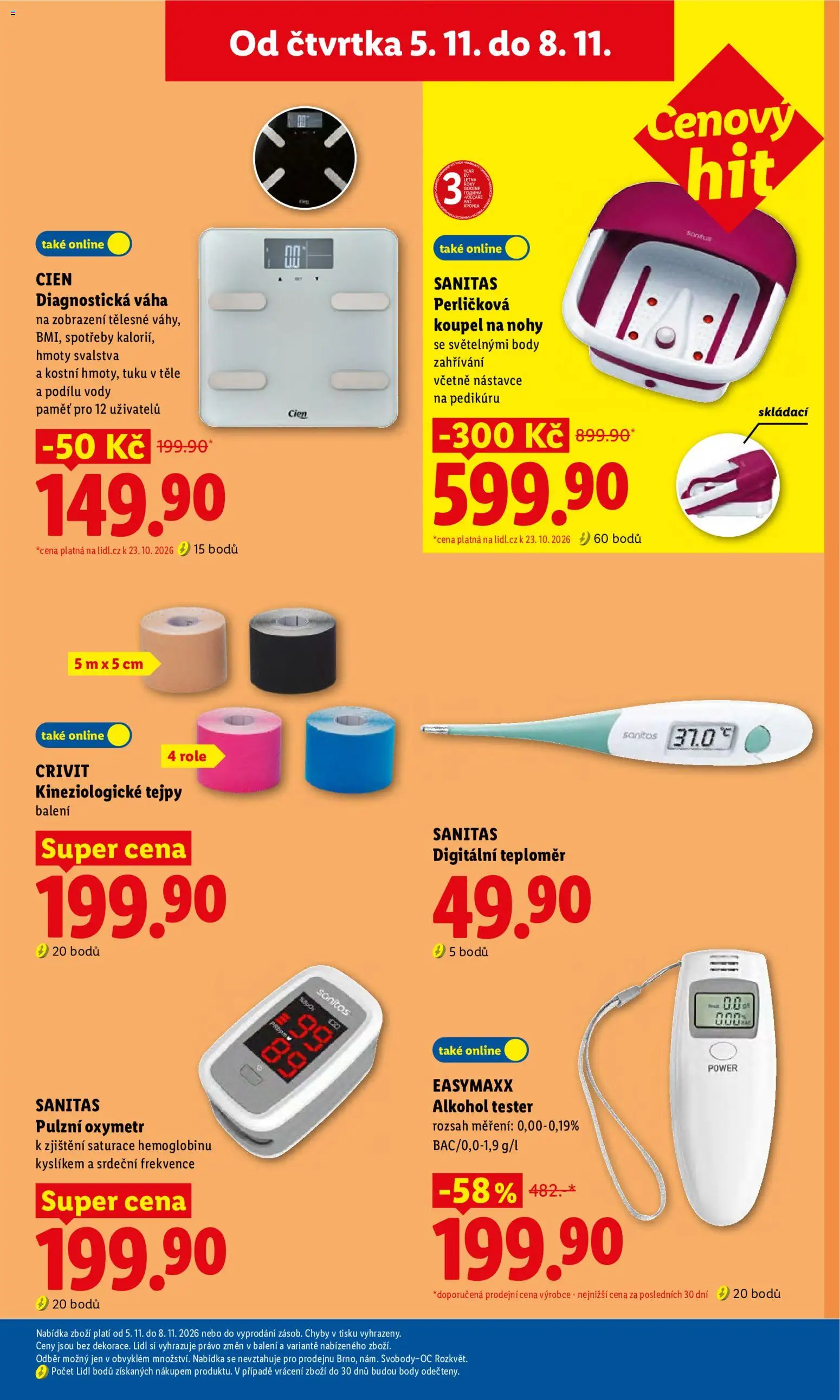 Lidl leták - Spotřební zboží od 02.11.2026 | Strana: 29 | Produkty: Perličková koupel na nohy, Tejpy, Body, Alkohol