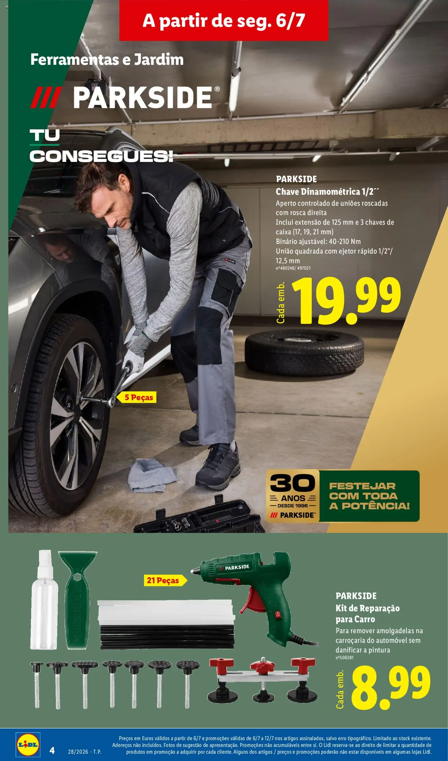 Lidl Novidades │ válido de 06/07/2026 | Página: 4 | Produtos: Ferramentas, Chave dinamométrica, Caixa