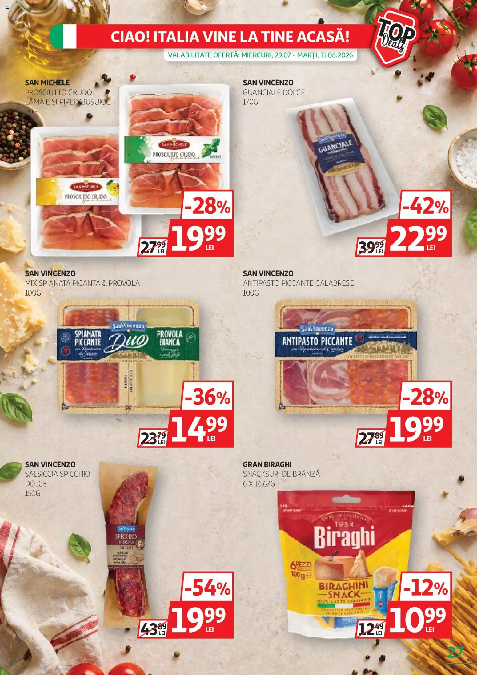 Noul catalog Auchan – valabil de la 29.07.2026 | Pagină: 27 | Produse: Brânză, Piper, Lămâie