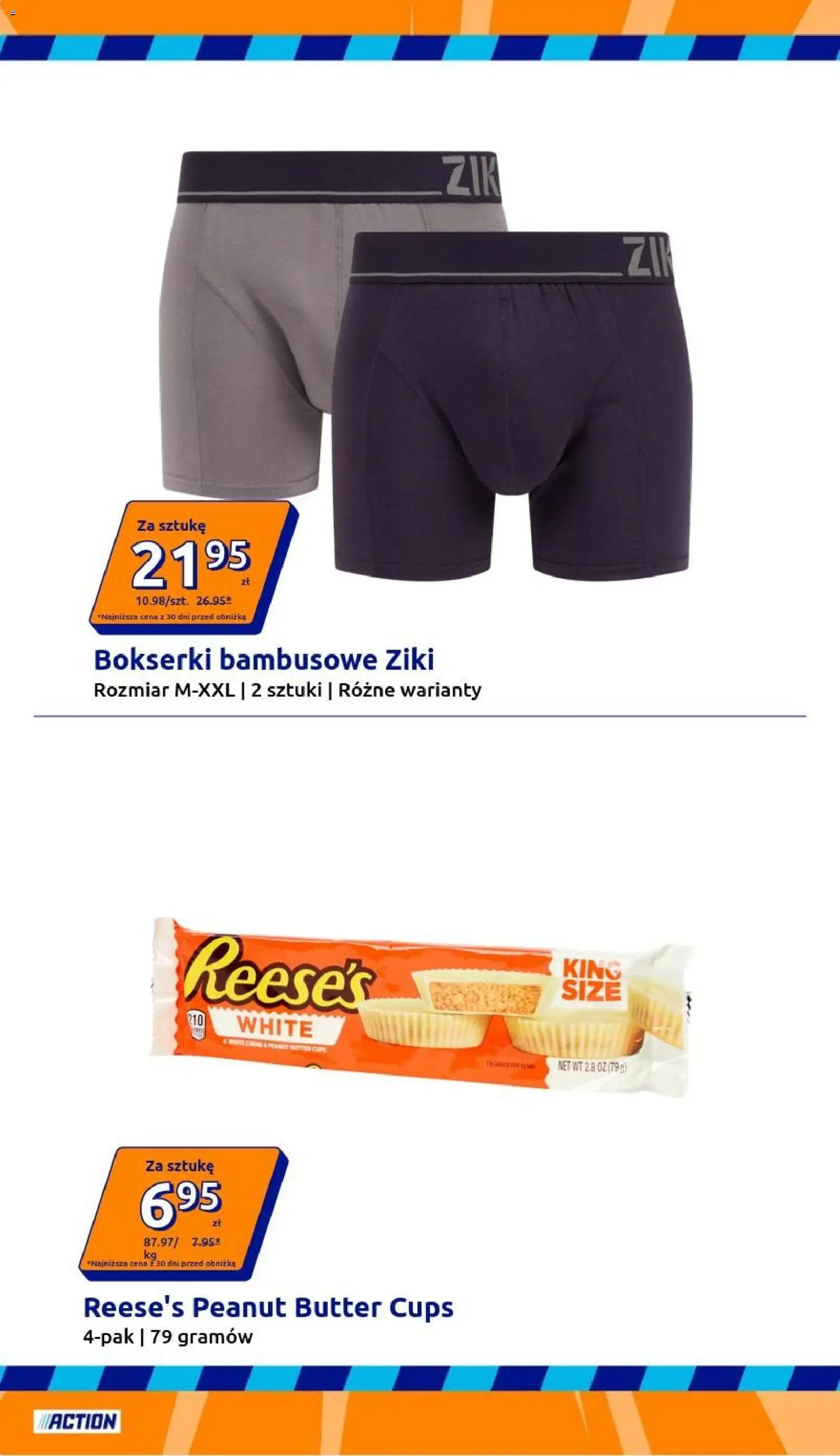 Action gazetka od 02.09.2026 | Strona: 20 | Produkty: Bokserki, Reese's