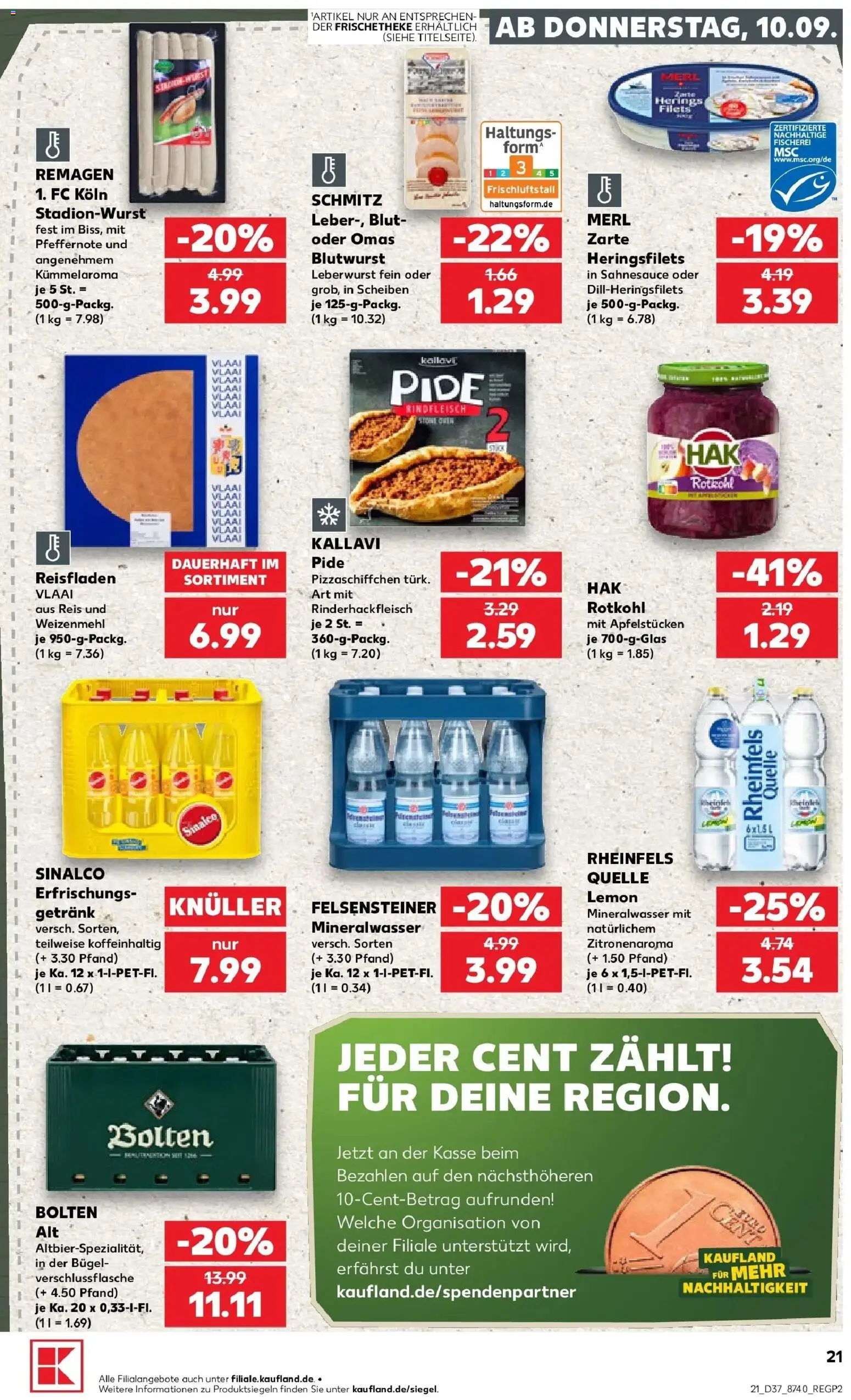 Prospekt Kaufland ab 07.09.2026 » Angebote Online zum Blättern | Seite: 30 | Produkte: Rotkohl, Weizenmehl, Mineralwasser, Reis