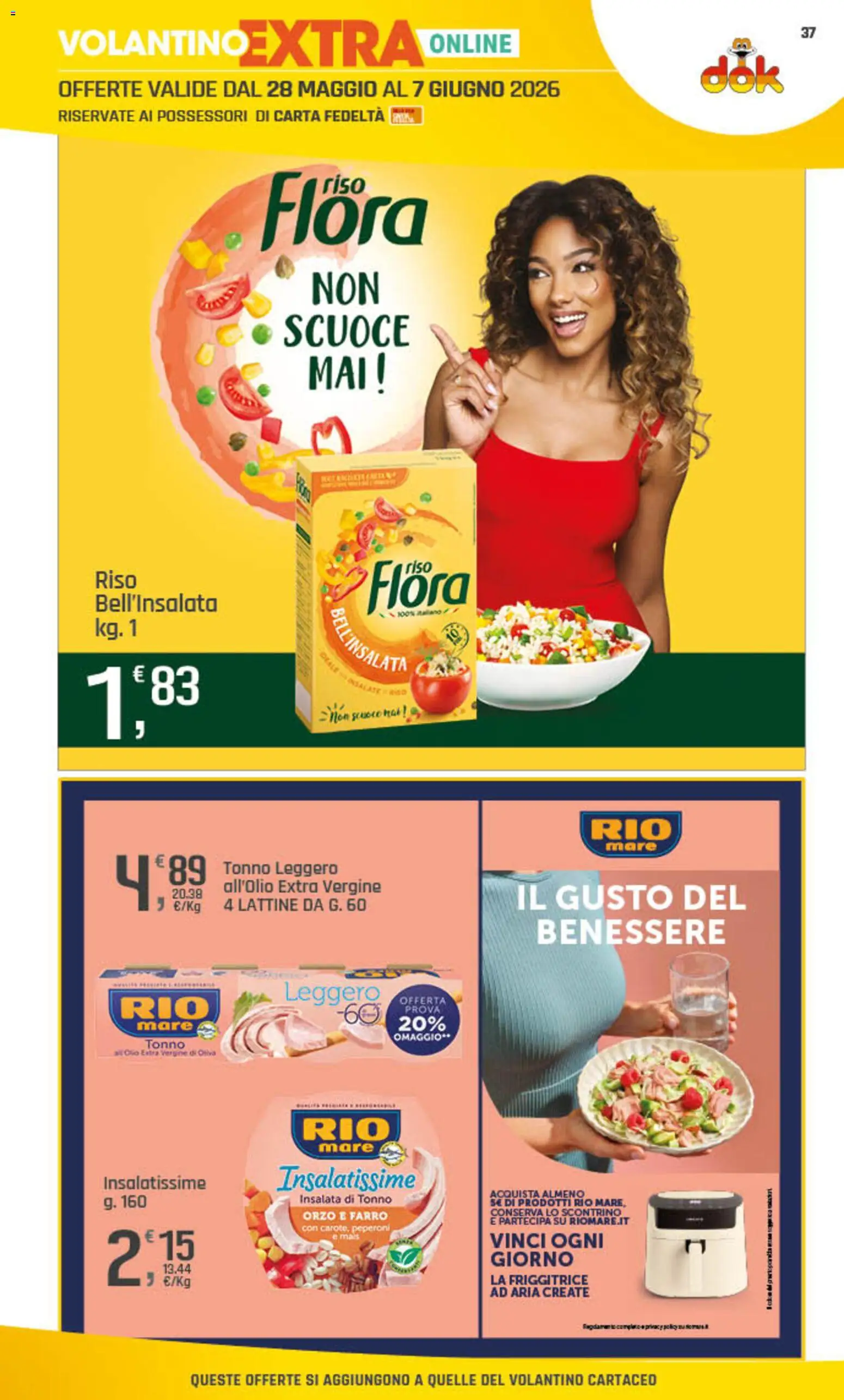 Volantino DOK del 28.05.2026 | Pagina: 38 | Prodotti: Friggitrice ad aria, Riso, Insalata, Friggitrice