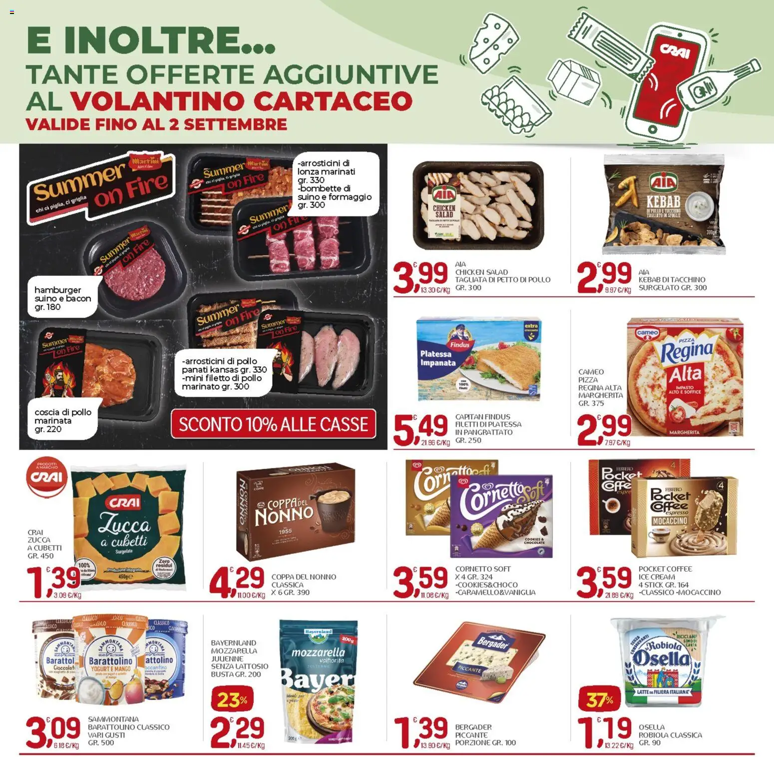 Volantino CRAI del 20/08/2026 | Pagina: 19 | Prodotti: Petto di Pollo, Yogurt, Griglia, Arrosticini