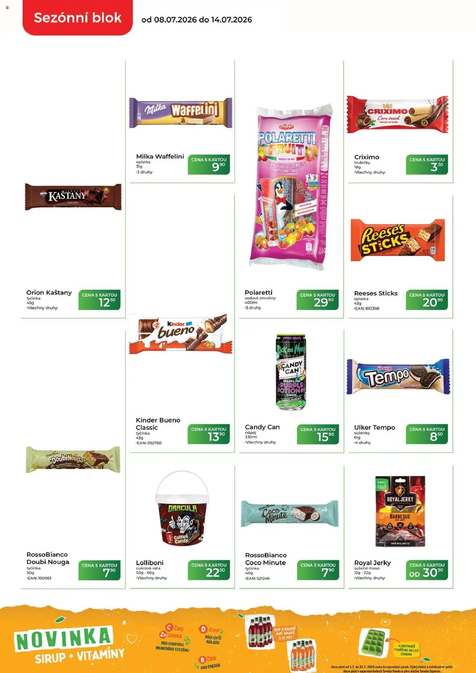 Tamda Foods leták od 08.07.2026 | Strana: 2 | Produkty: Milka, Vitamíny, Tvořítko na led, LED