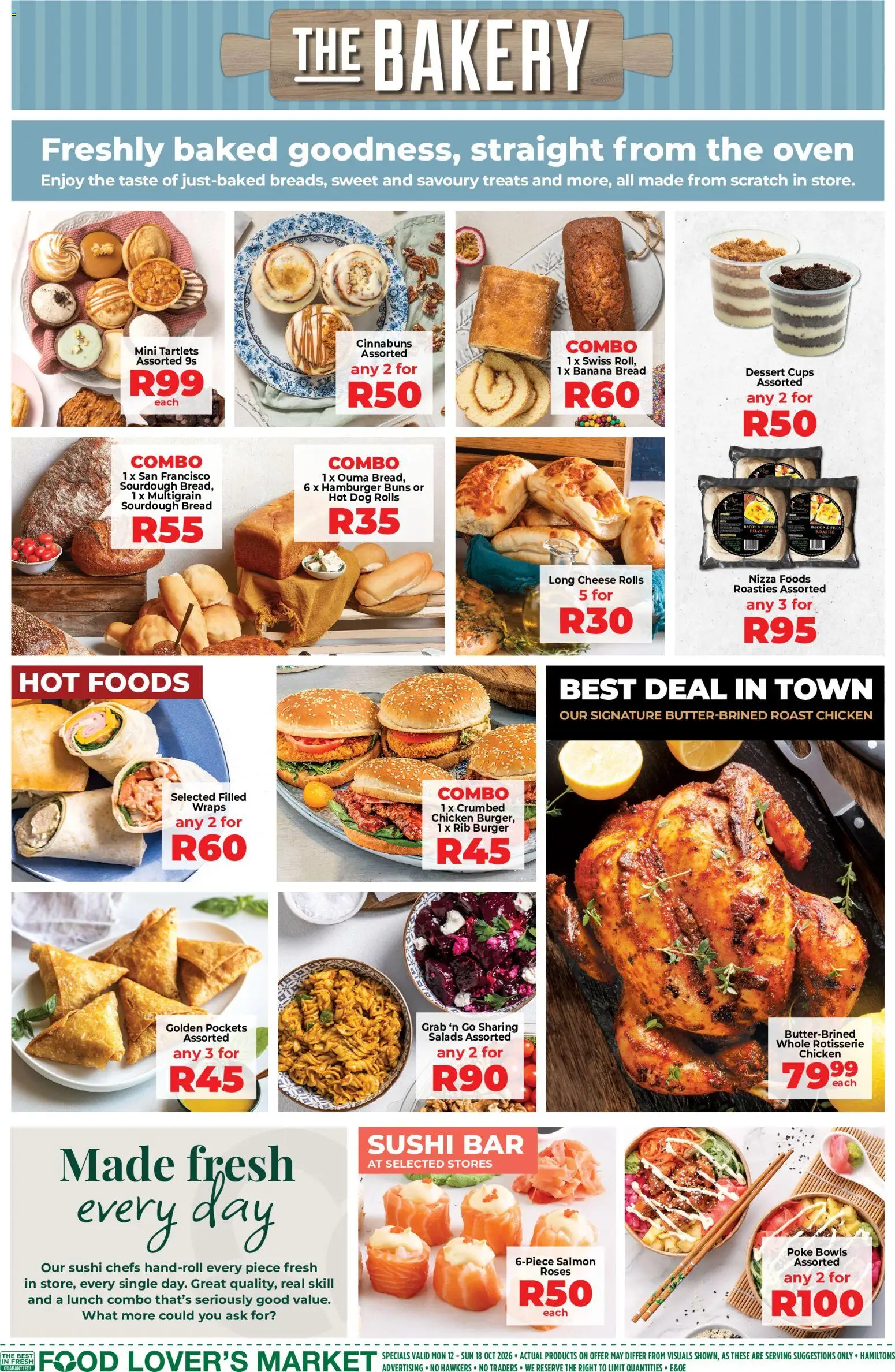 New Food Lover's Market catalogue – valid from 12/10/2026 | Page: 4 | Products: Oven, Cheese, Bread, Bowls