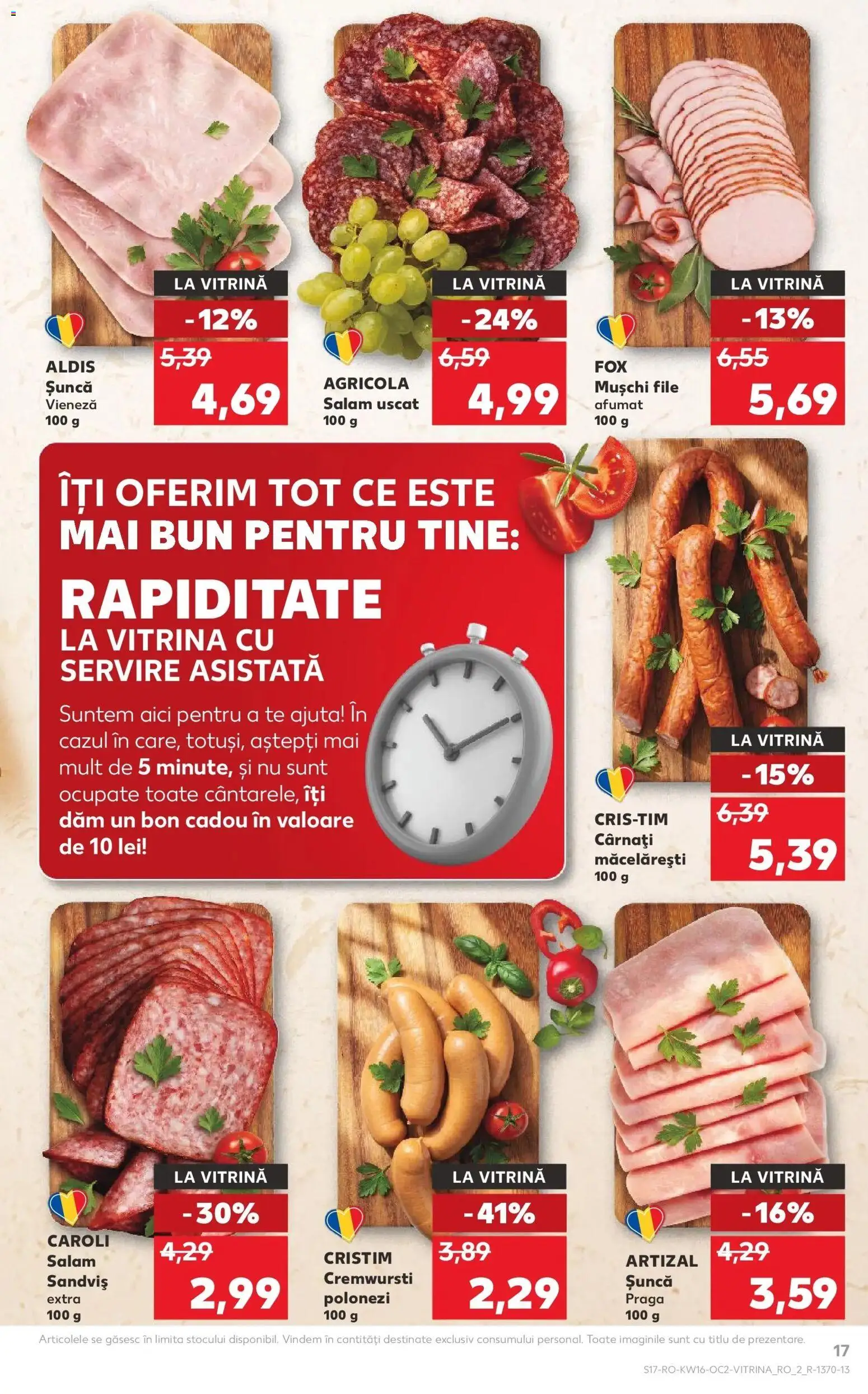 Noul catalog Kaufland – valabil de la 15.04.2026 | Pagină: 17 | Produse: Bahçe aydınlatması, Vitrină, Salam, Șuncă