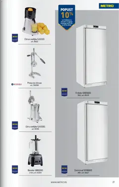 Metro katalog Horeca - pregled Metro kataloga - važi od 01.06.2026 | Strana: 21 | Proizvode: Blender, Frižider, Zamrzivač