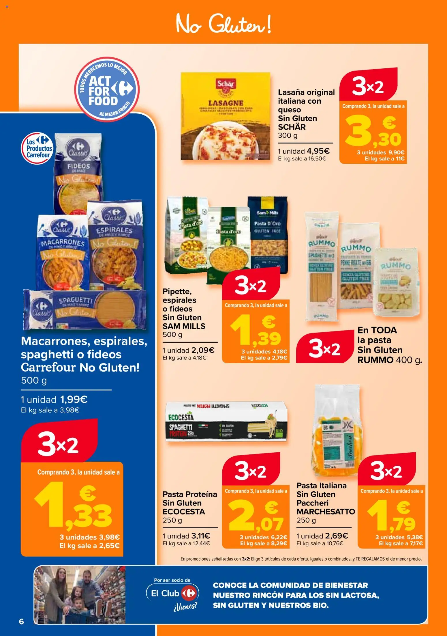 Carrefour Sin Gluten │ válido desde el 25/09/2026 | Página: 6 | Productos: Queso, Fideos, Té, Lasaña
