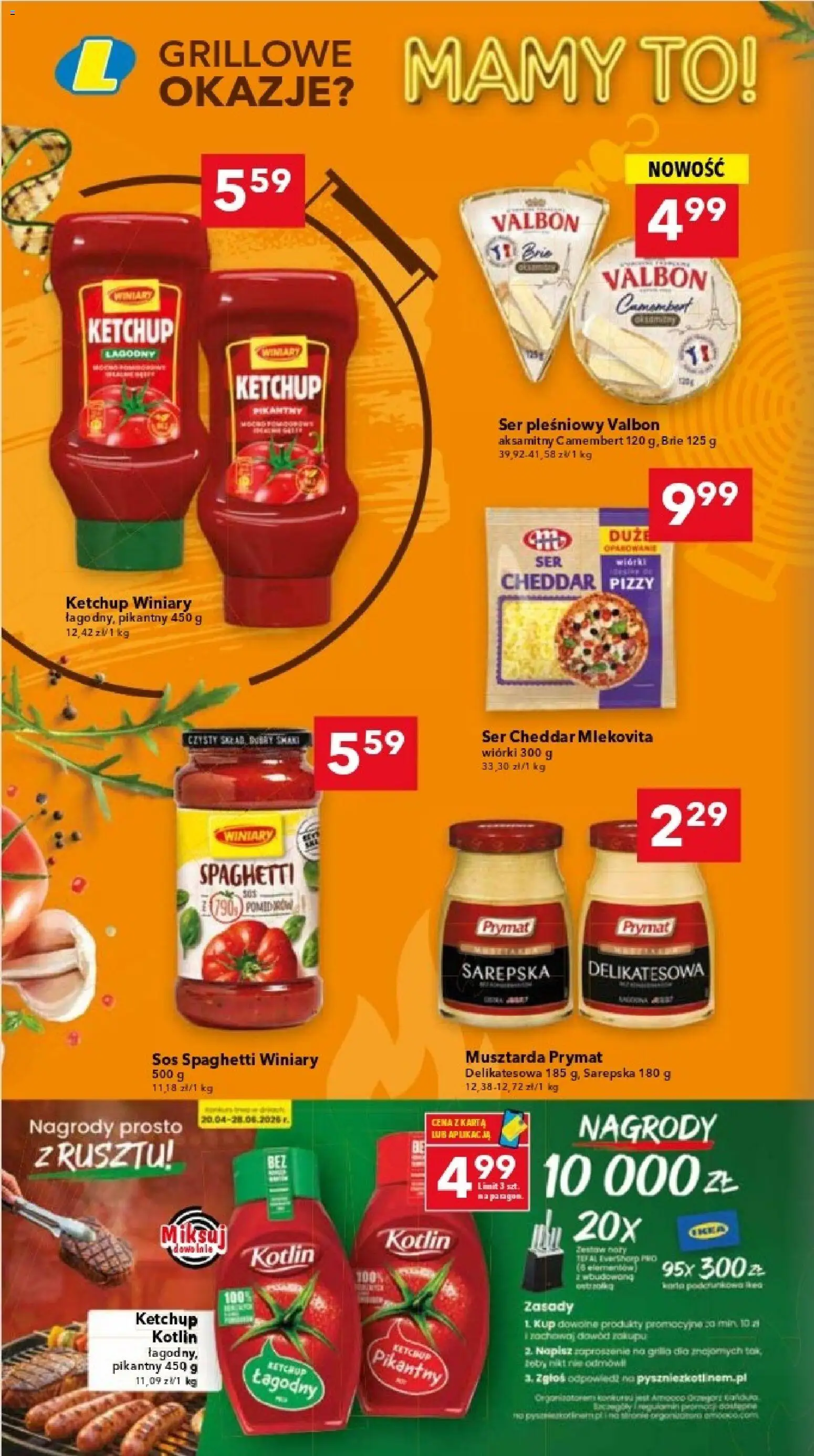 Lewiatan gazetka - Katowice od 02.06.2026 | Strona: 8 | Produkty: Karta, Ser pleśniowy, Ketchup, Musztarda
