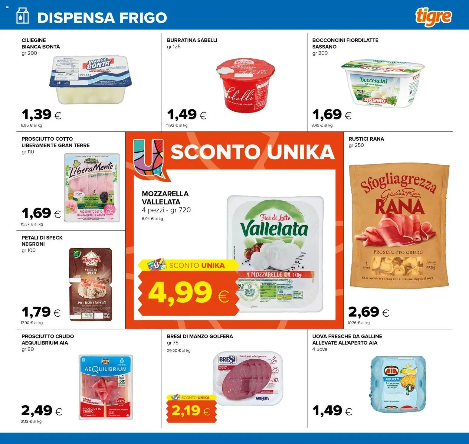 Volantino Tigre del 21/08/2026 | Pagina: 11 | Prodotti: Tè, Manzo, Mozzarella, Latte