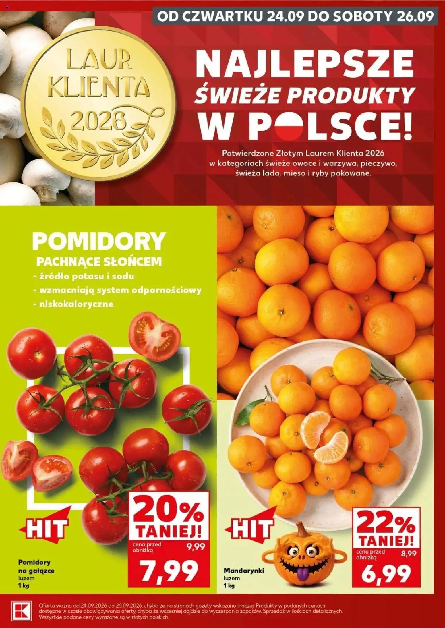 Kaufland gazetka - Super sobota od 26.09.2026 - od jutra PDF | Strona: 5 | Produkty: Gazety, Ryby, Mandarynki, Owoce