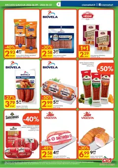 ČIA MARKET leidinys galioja nuo 09.06.2026 | Puslapis: 9 | Prekių: Dešrelės, Kumpis, Dešra