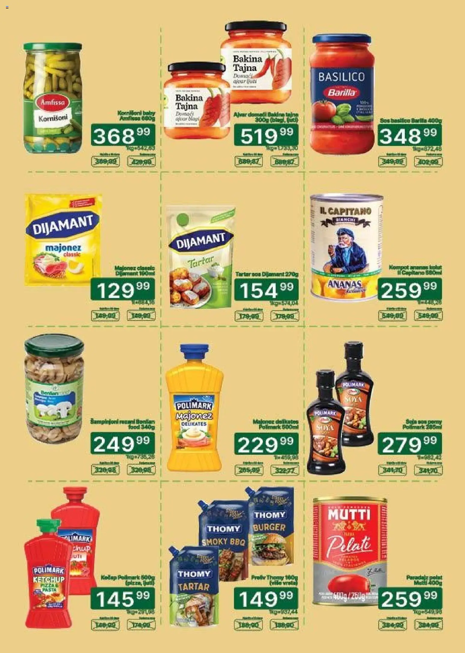 Univerexport katalog - važi od 17.08.2026 | Strana: 14 | Proizvode: Majonez, Burger, Kornišoni, Sos