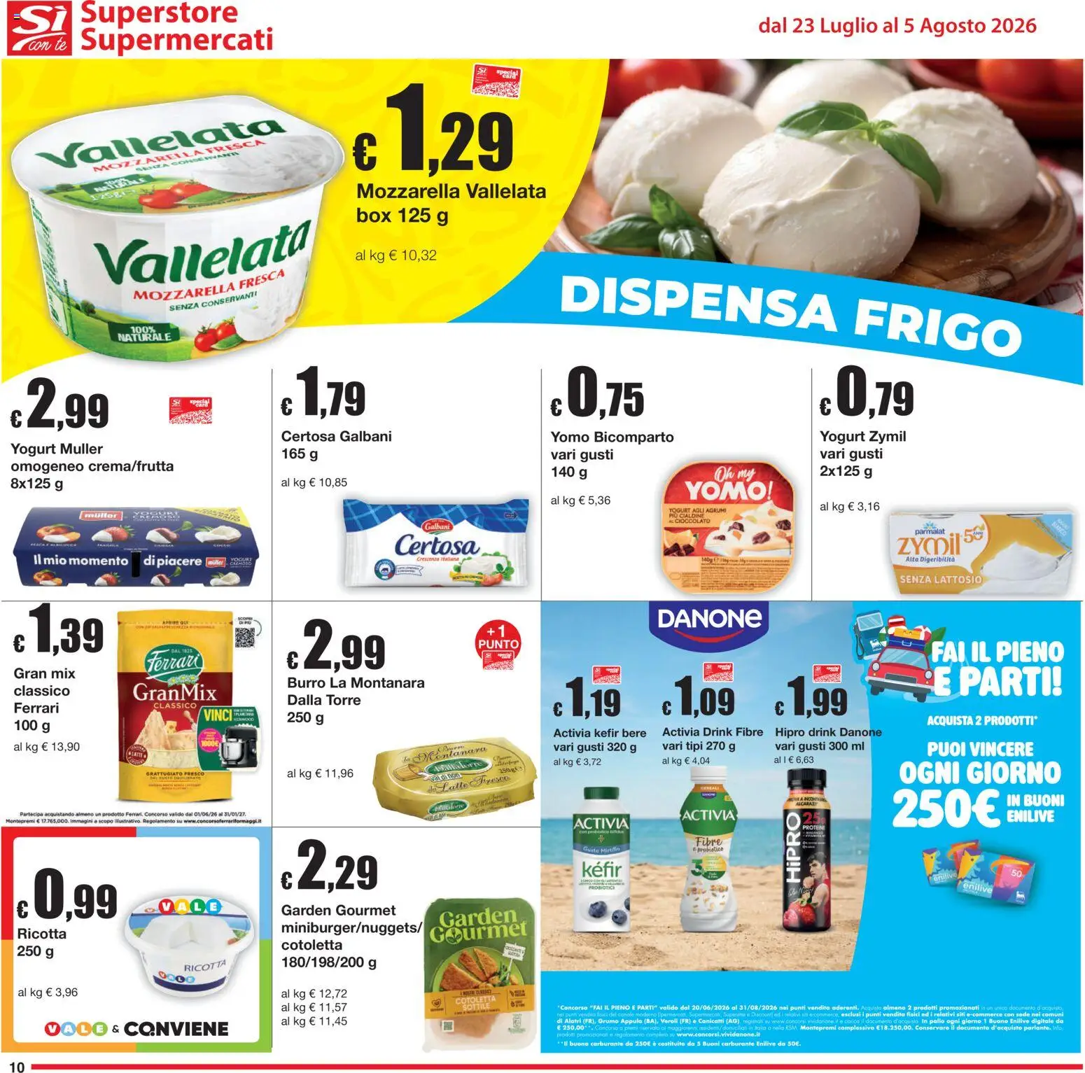Volantino Sì con Te del 23/07/2026 | Pagina: 10 | Prodotti: Tè, Burro, Agrumi, Ricotta
