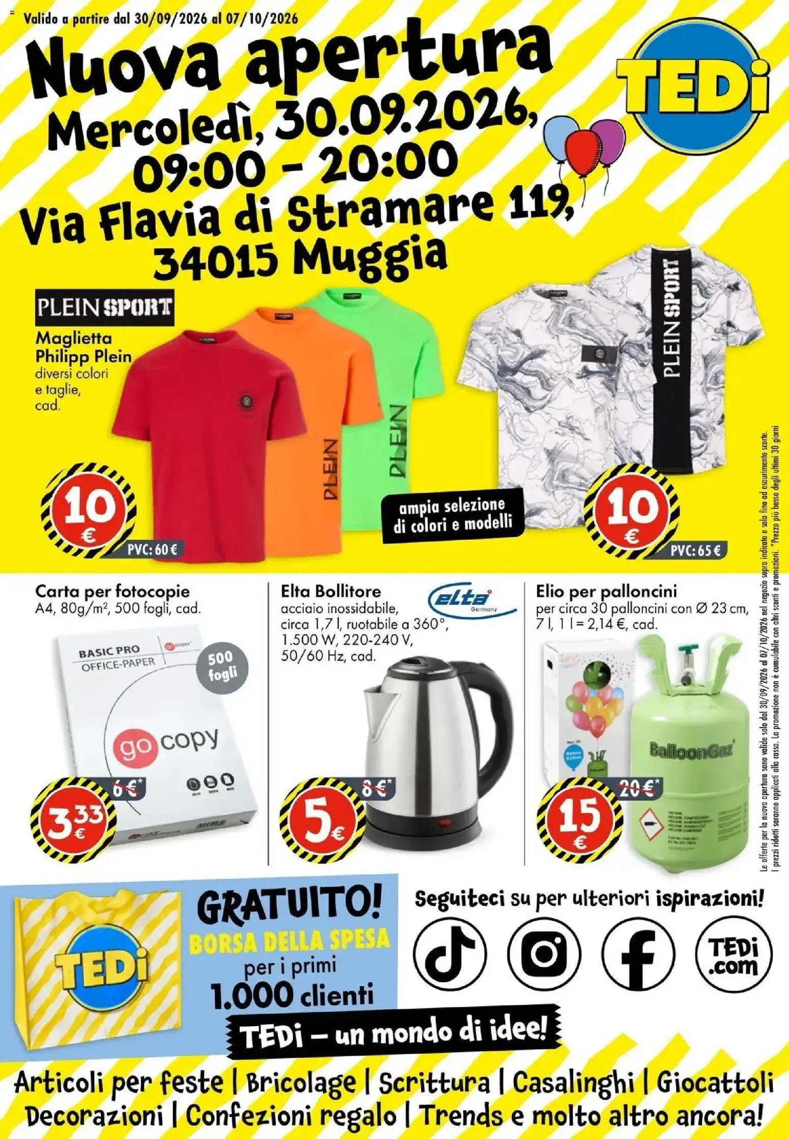 Nuovo TEDi volantino Muggia dal 26/09/2026 > offerte anteprima 🛍️ | Pagina: 1 | Prodotti: Giocattoli, Borsa, Bollitore, Decorazioni
