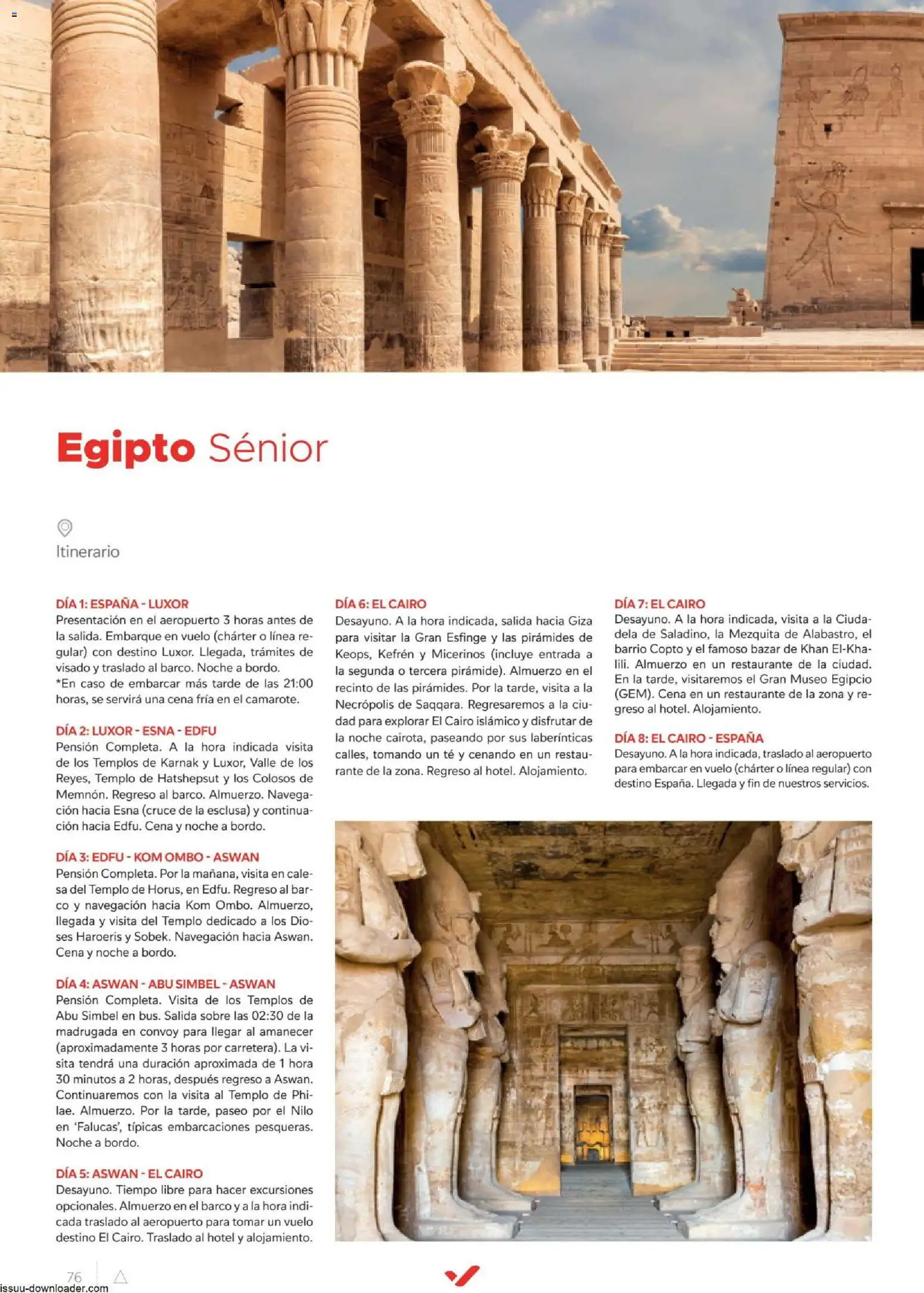 Halcón Viajes Egípto │ válido desde el 06/07/2026 | Página: 76 | Productos: Té, Navegación