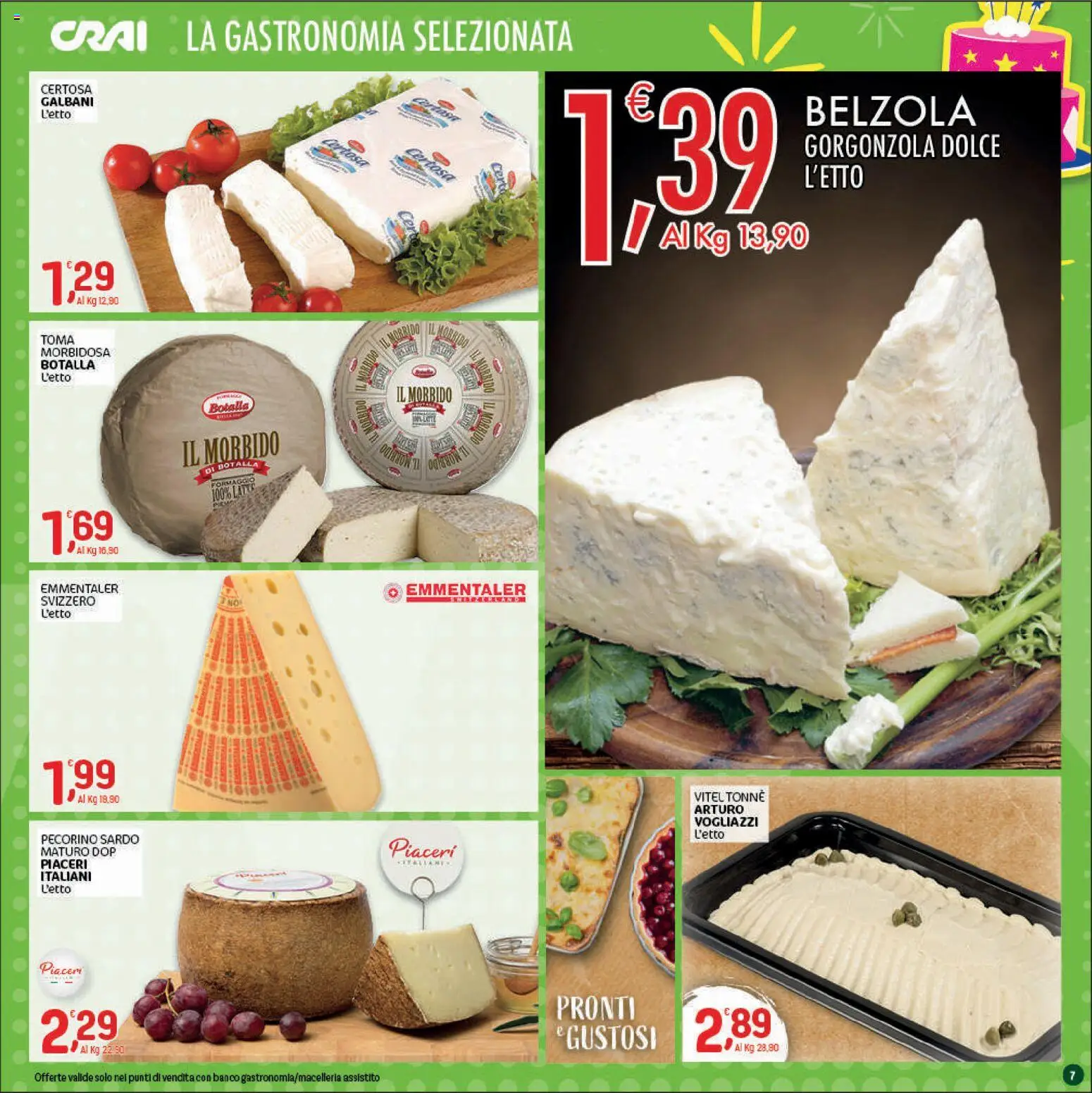 Volantino CRAI del 15/10/2026 | Pagina: 7 | Prodotti: Gorgonzola, Pecorino