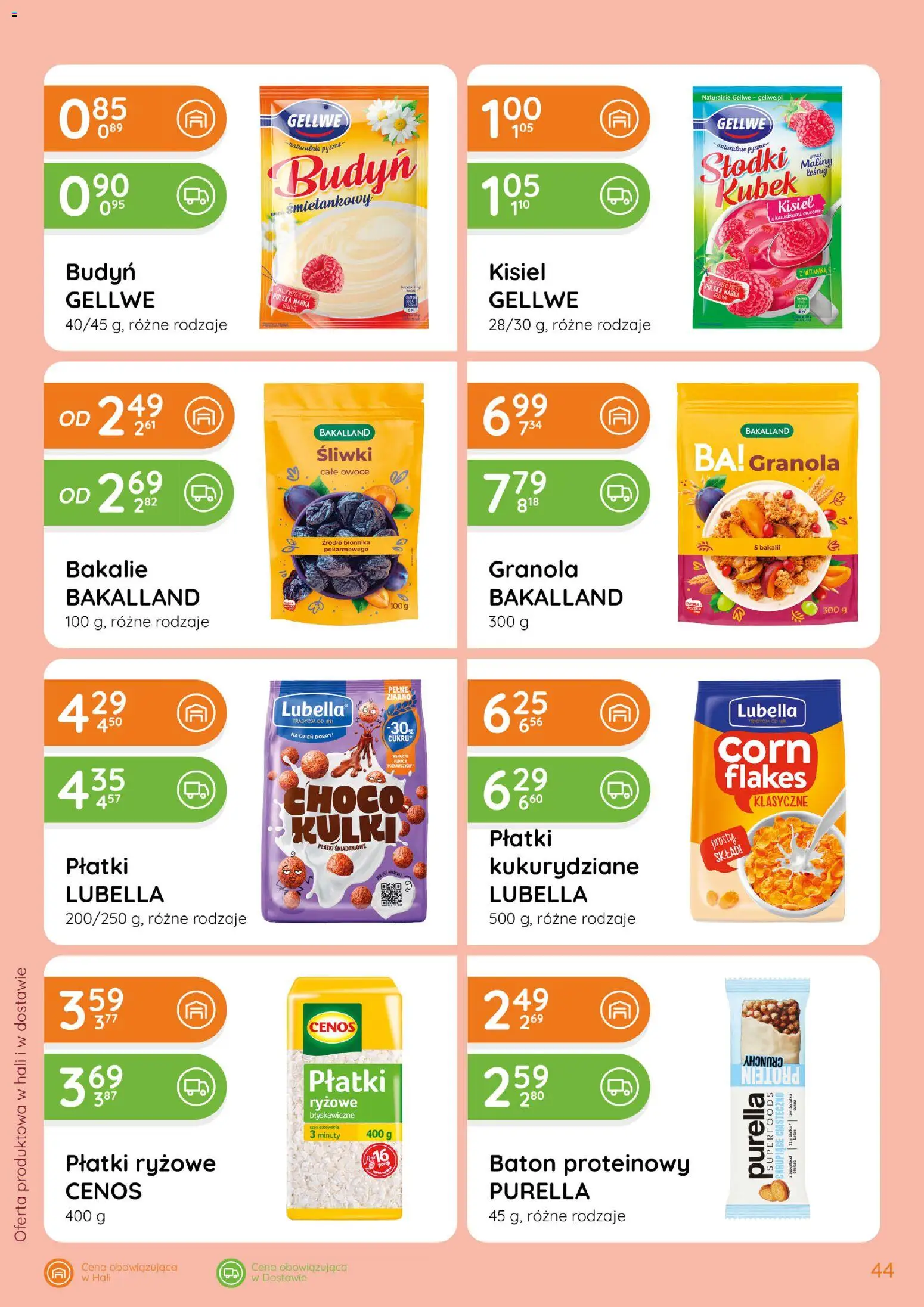 Eurocash gazetka od 15.10.2026 | Strona: 44 | Produkty: Budyń, Granola, Płatki ryżowe, Śliwki