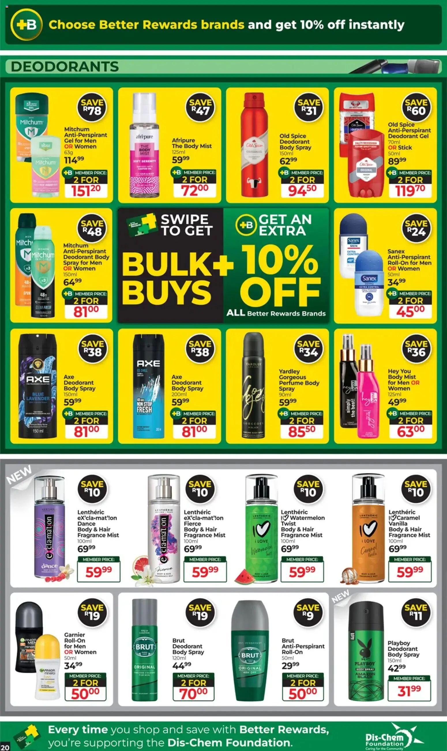 New Dis-Chem catalogue – valid from 11/08/2026 | Page: 17 | Products: Perfume, Foundation, Antiperspirant, Caramel