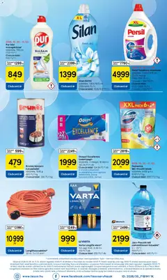 Tesco Szupermarket akciós újság - amely érvényes a következő dátumtól: 2026.10.29. | Oldal: 8 | Termékek: Lime, Bevásárlótáska, Folyékony mosószer, Domestos