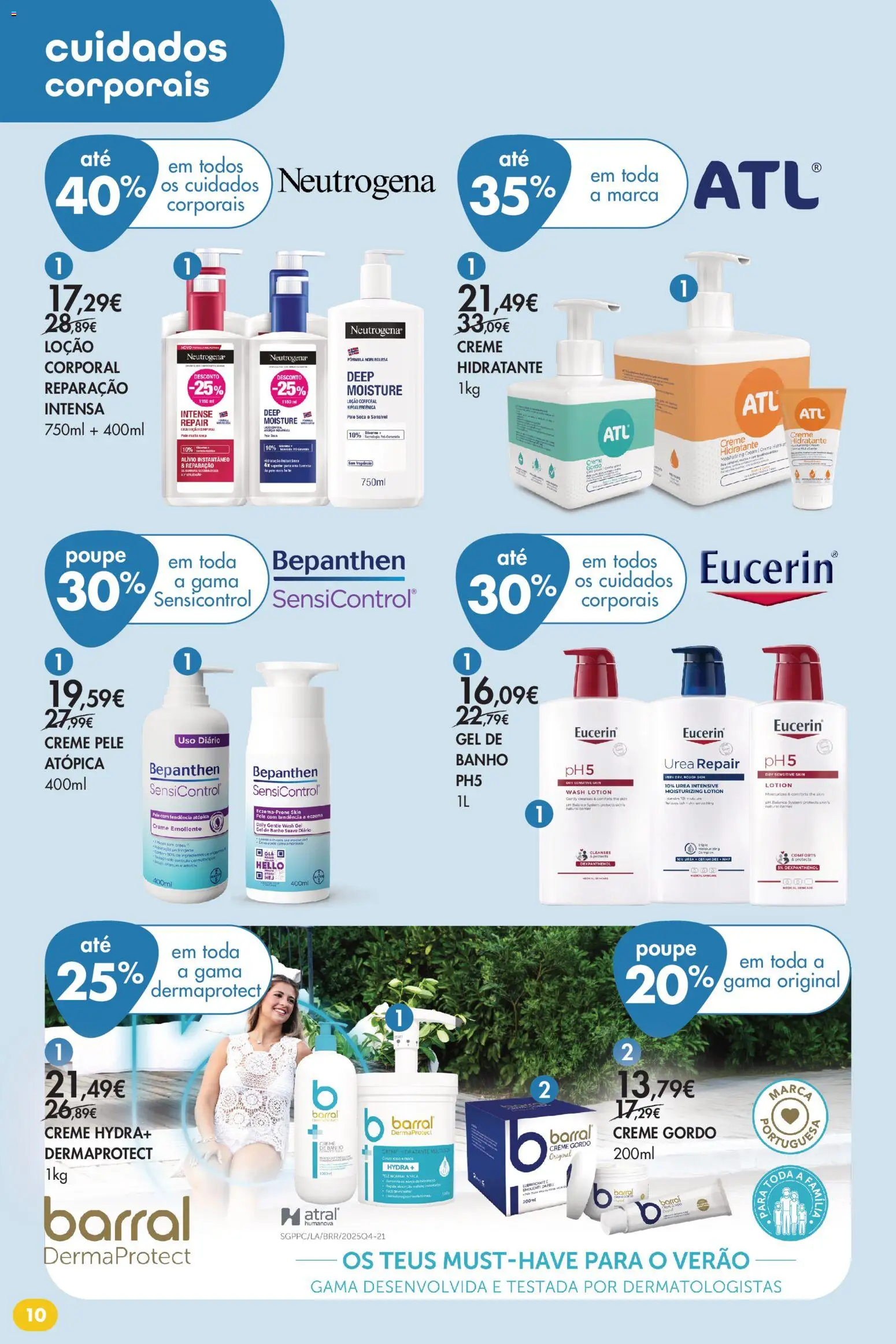 Pingo Doce folheto Bem Estar Verão 2 Lojas Madeira │ válido de 14/07/2026 | Página: 10 | Produtos: Creme hidratante, Creme corporal, Gel de banho, Banho