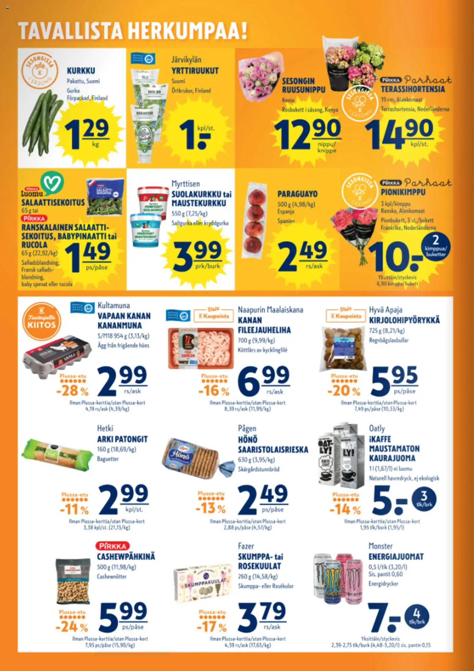 K-Supermarket - K-Ruoka – voimassa 28.05.2026 alkaen | Sivu: 2 | Tuotteet: Rucola, Kananmuna, Kurkku, Salaatti