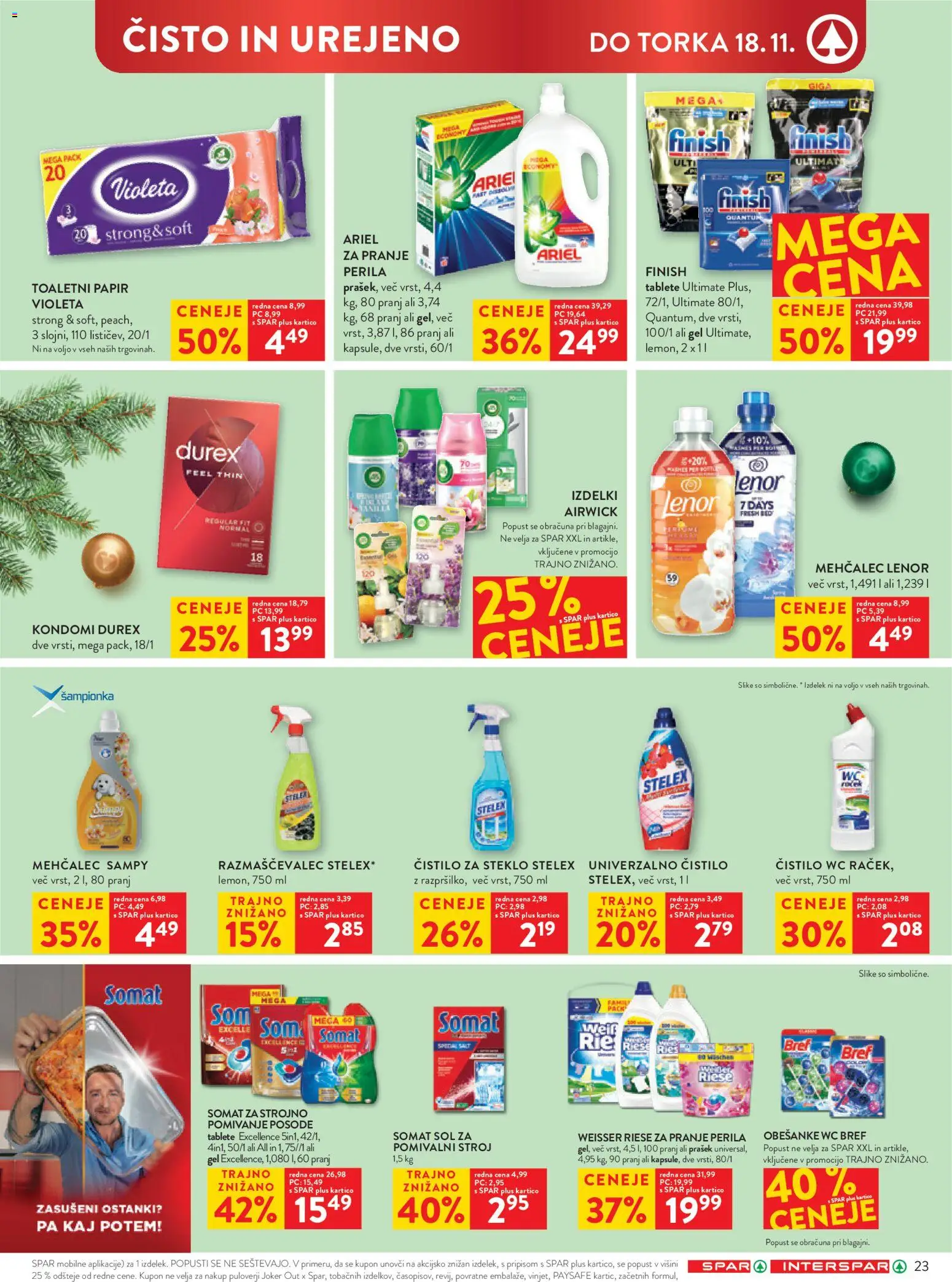 Novi Spar katalog ponudbe – veljaven od 12.11.2025 | Stran: 29 | Izdelki: Mehčalec, Čistilo za steklo, Pomivalni stroj, Sol