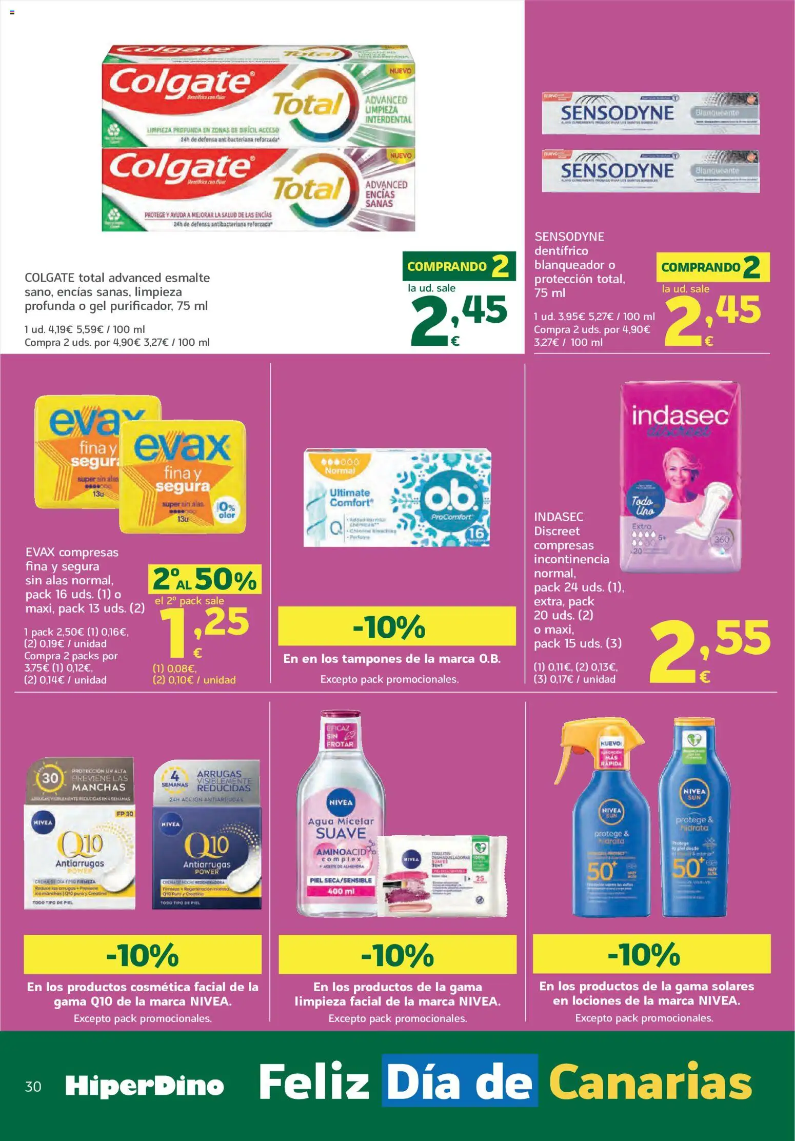 HiperDino folleto │ válido desde el 25.05.2026 | Página: 30 | Productos: Agua micelar, Tampones, Γλυφιτζούρι