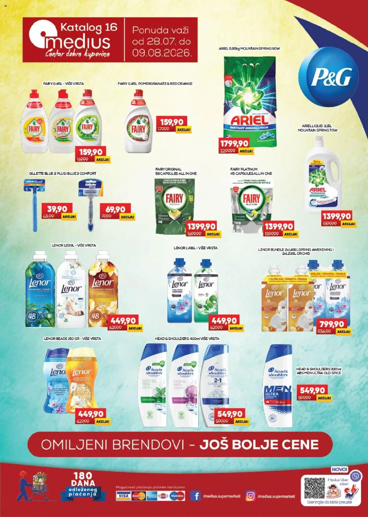 Medius katalog - važi od 28.07.2026 | Strana: 1 | Proizvode: Gillette, Ariel, Lenor