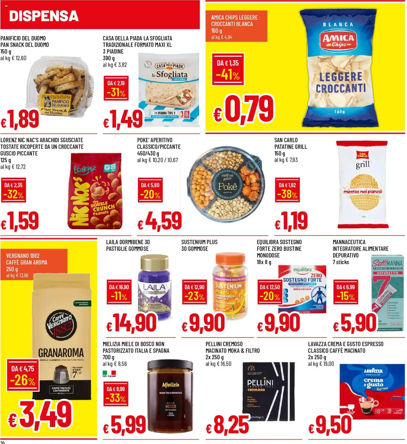 Volantino Galassia del 11/06/2026 | Pagina: 16 | Prodotti: Patatine, Arachidi, Lavazza, Macinato