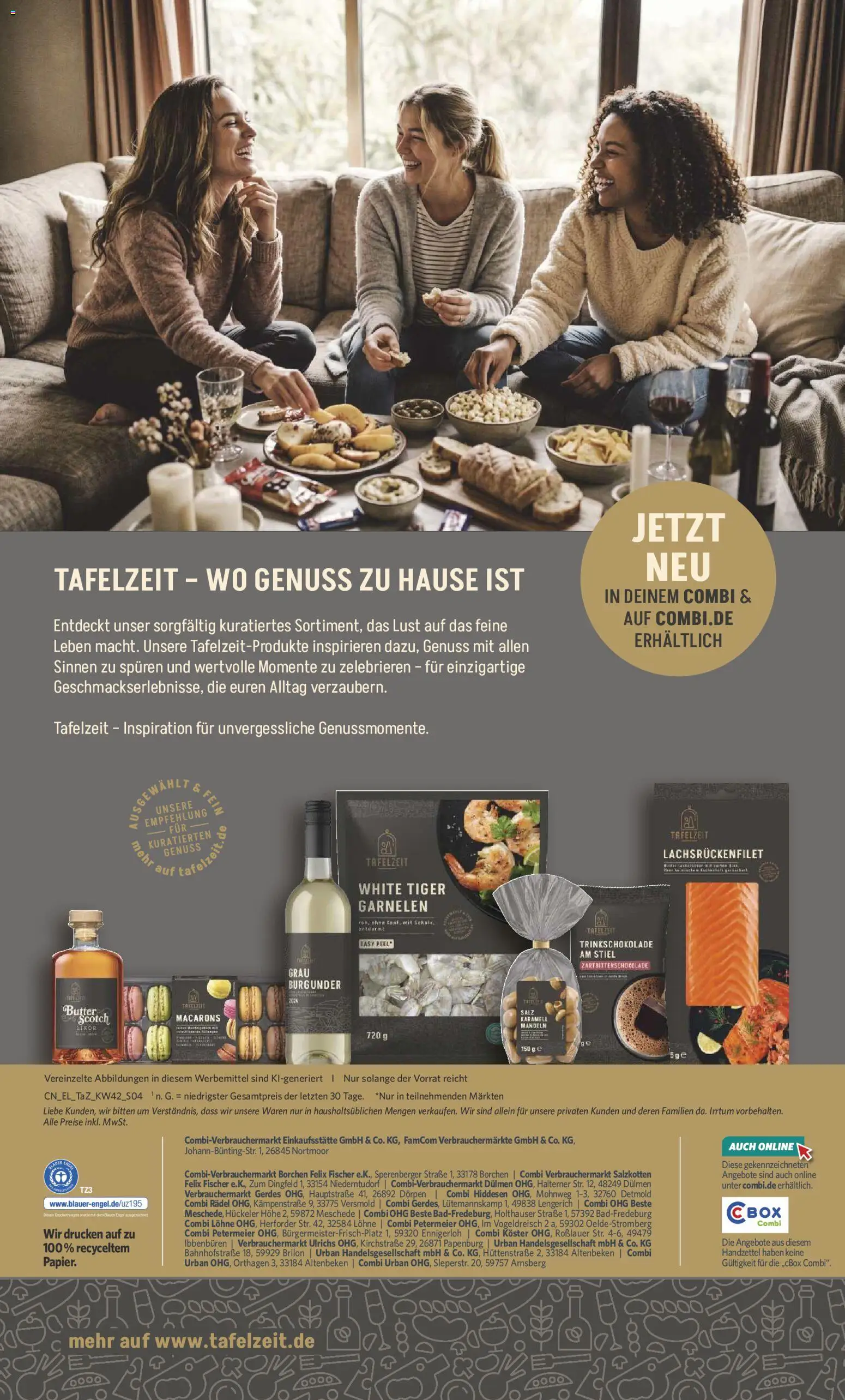 Combi Sonderangebote – gültig ab 12.10.2026 | Seite: 4 | Produkte: Butter, Likör, Box, Tiger garnelen