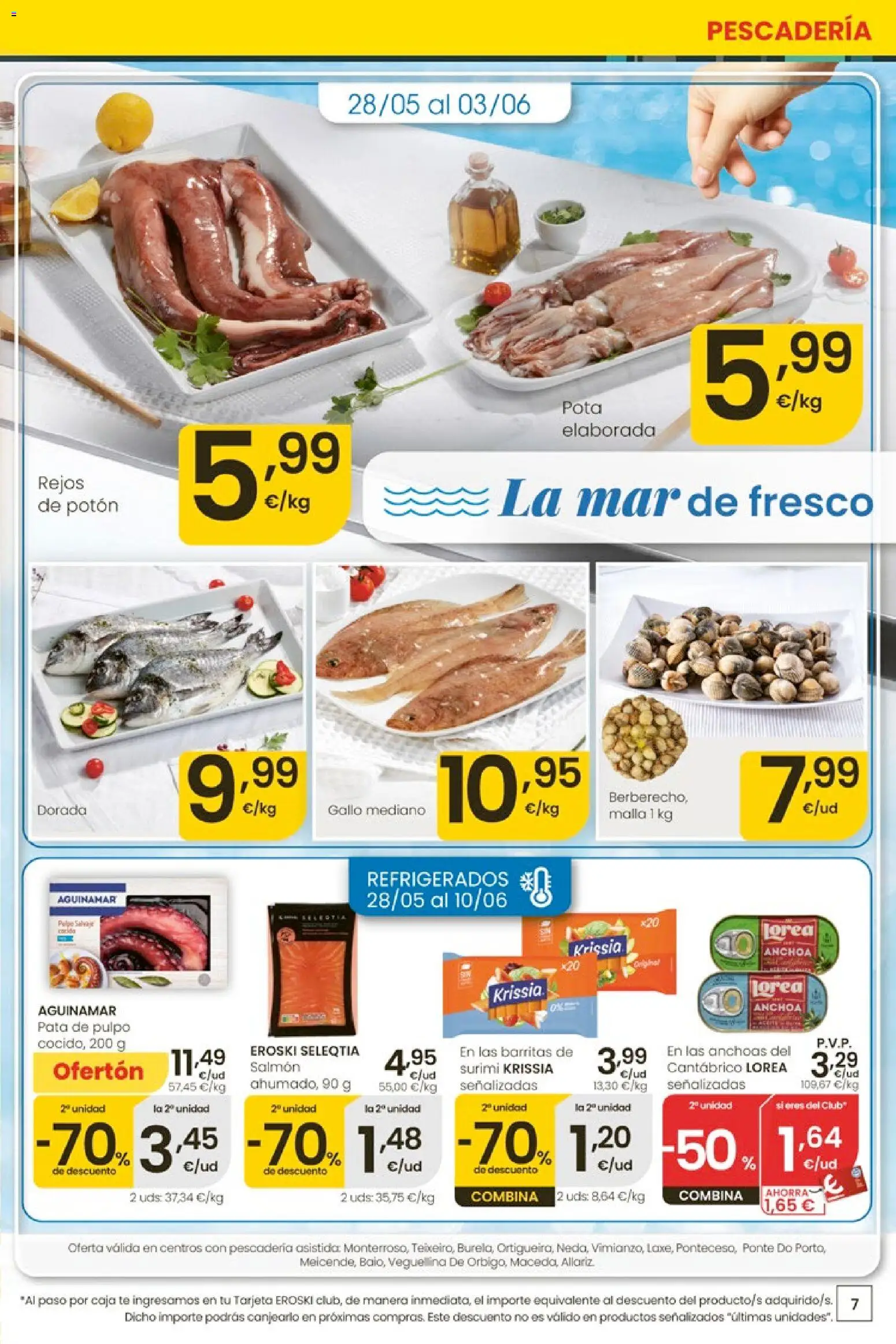 Eroski Ofertones de verano │ válido desde el 28.05.2026 | Página: 7 | Productos: Té, Anchoa, Caja