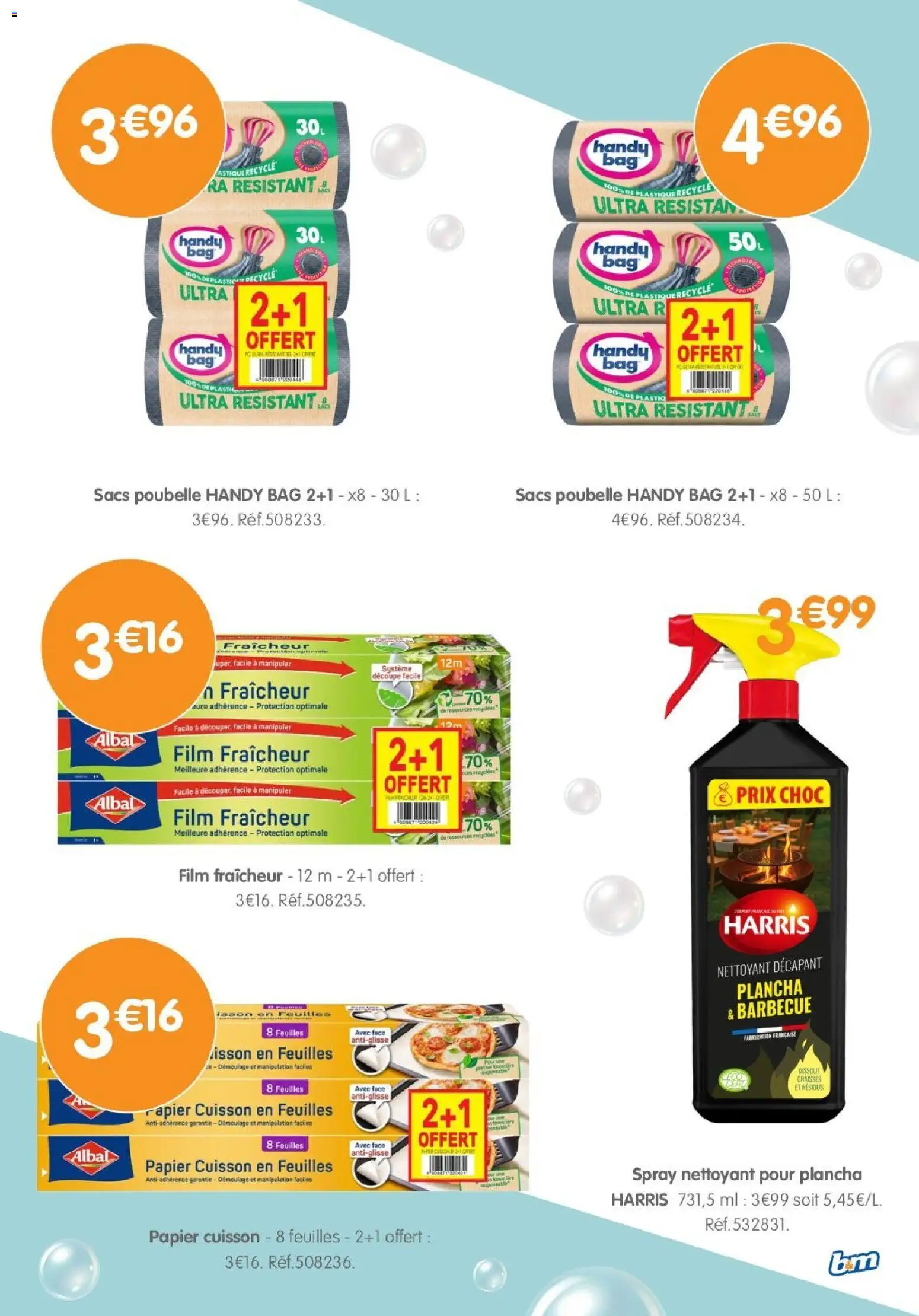 {H1} | Page: 15 | Produits: Plancha, Poubelle, Barbecue, Sacs poubelle