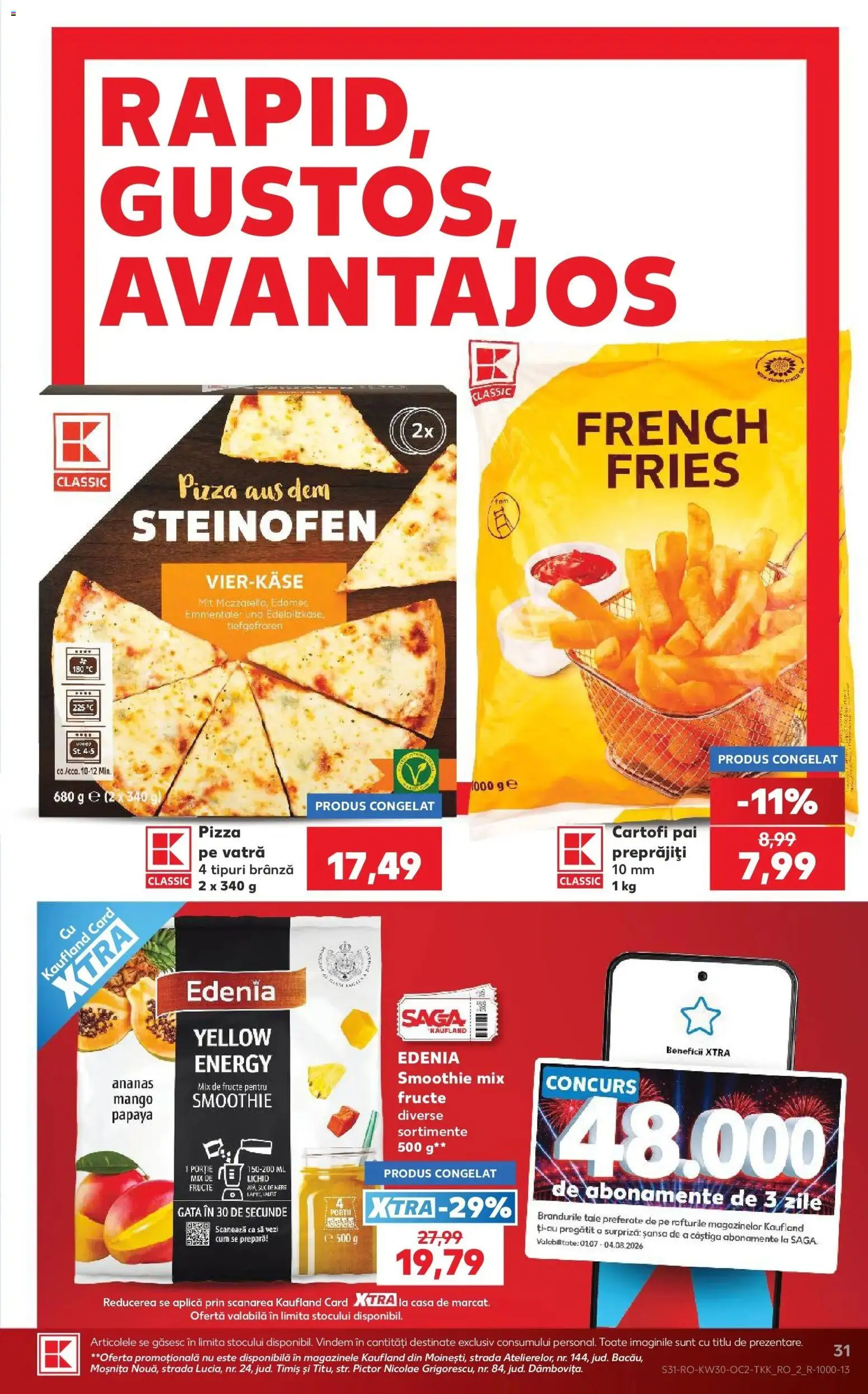 Noul catalog Kaufland – valabil de la 22.07.2026 | Pagină: 31 | Produse: Papaya, Smoothie, Fructe, Mango