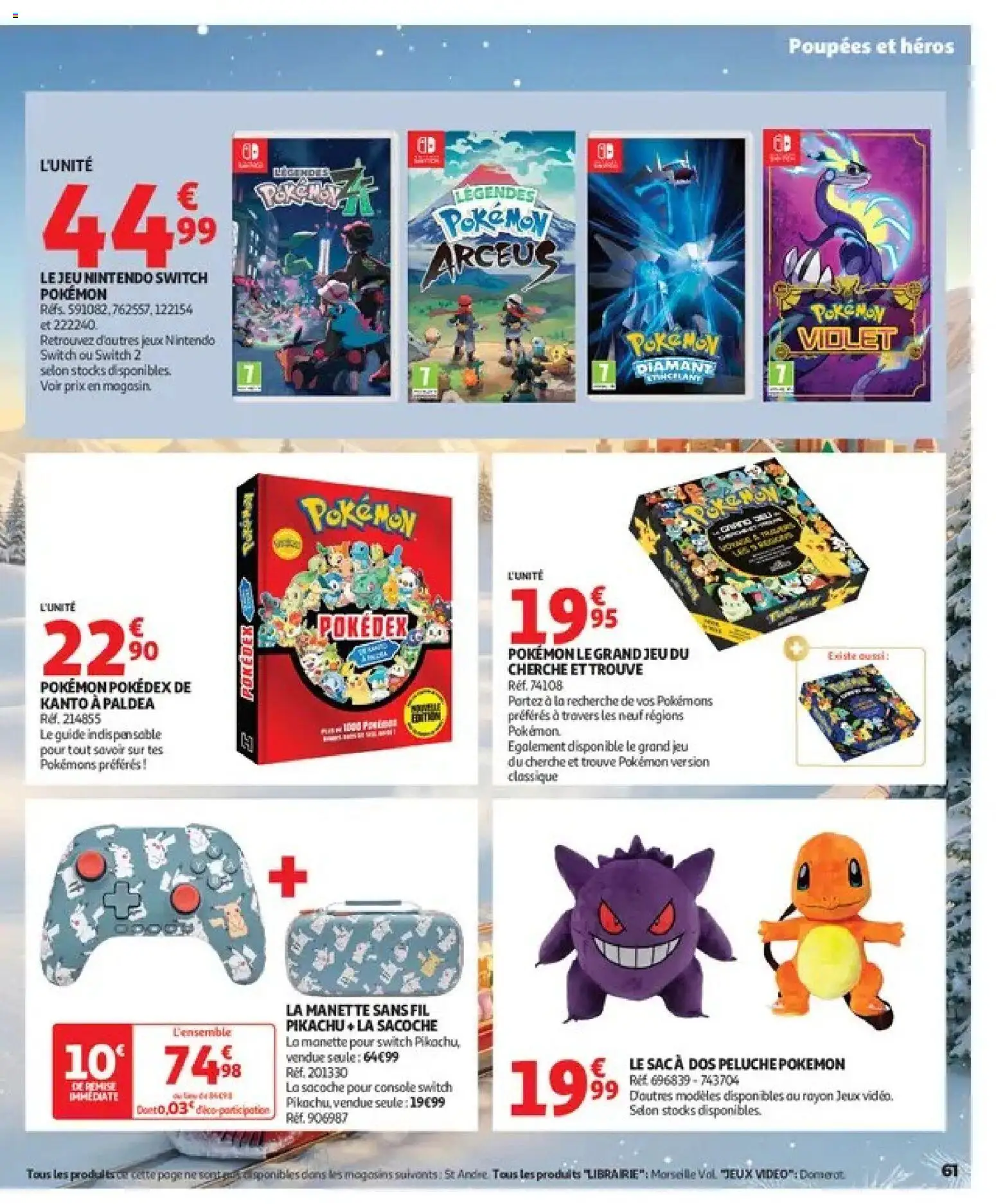 {H1} | Page: 61 | Produits: Vidéo, Nintendo Switch, Peluche, Jeux