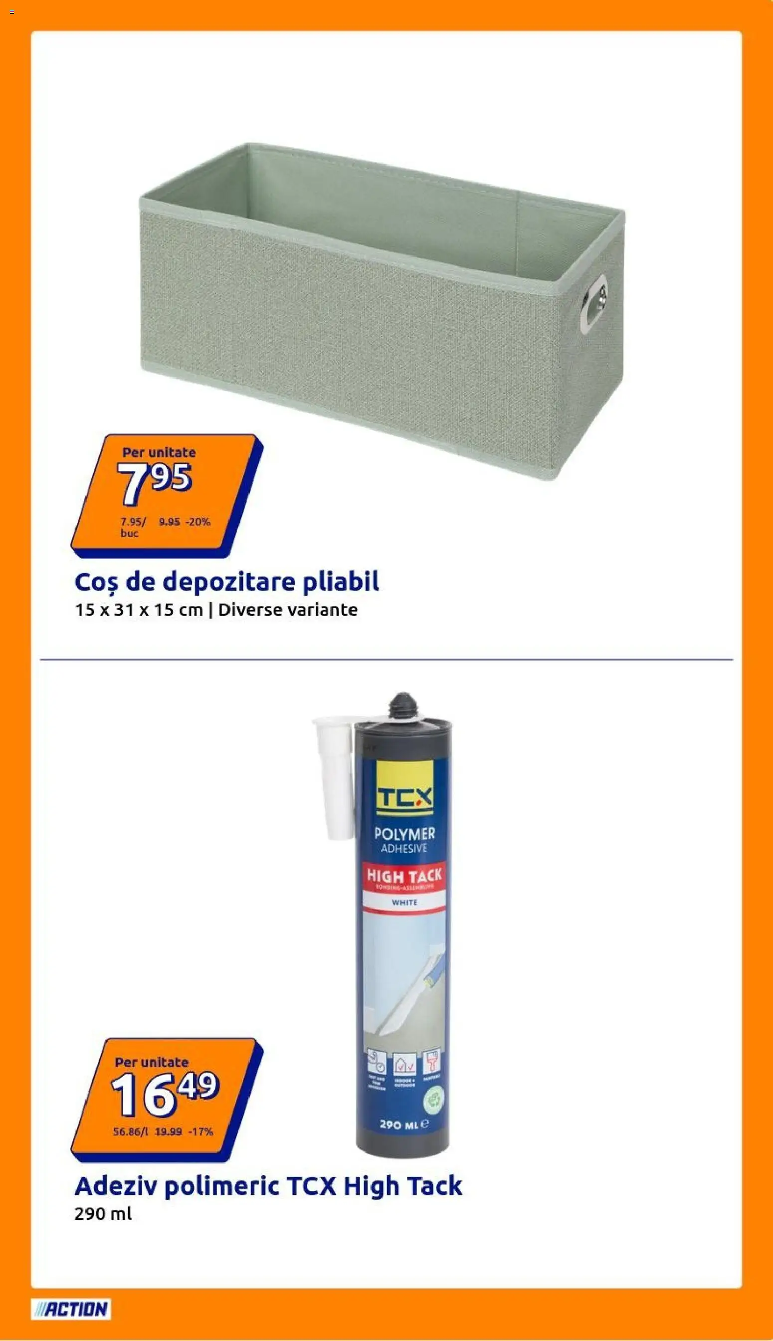 Noul catalog ACTION – valabil de la 14.10.2026 | Pagină: 7 | Produse: Coș, Adeziv, Depozitare