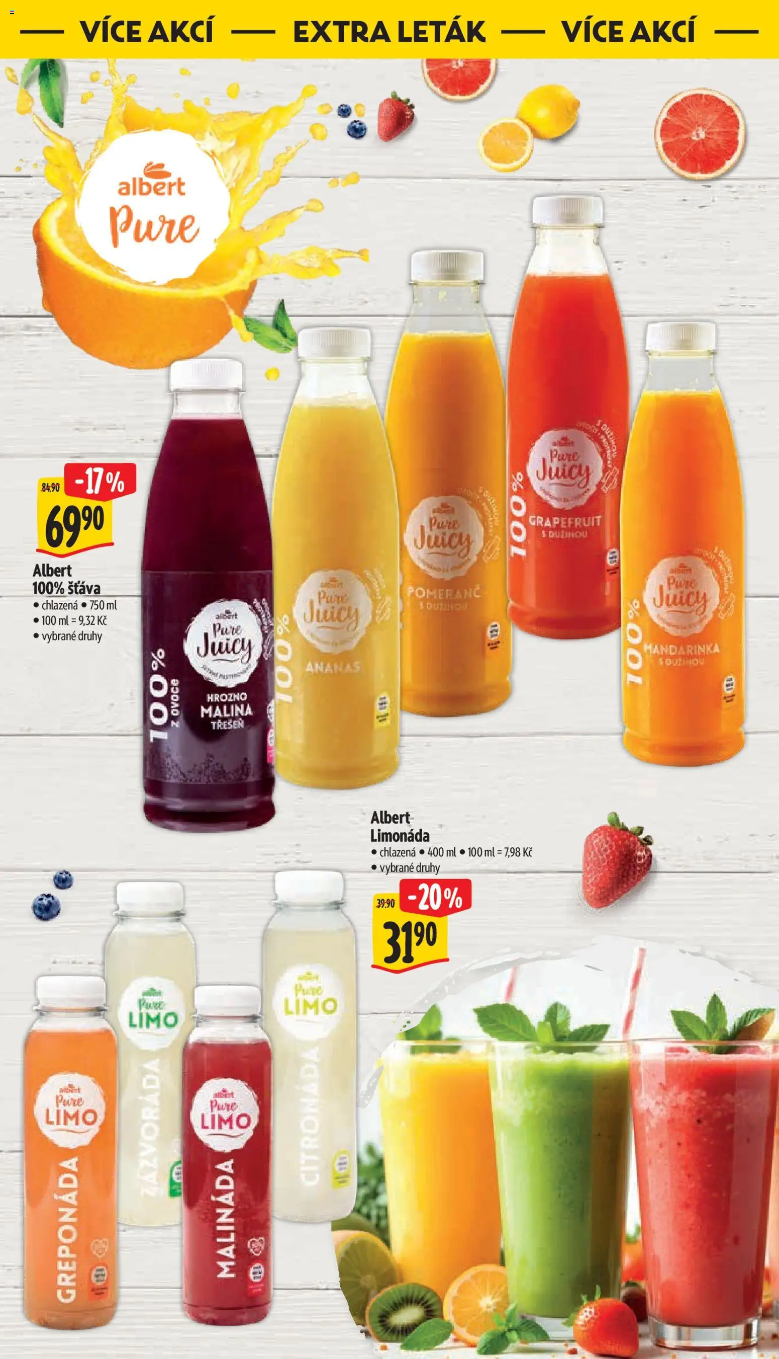 Albert leták - Supermarket Příbor od 14.10.2026 | Strana: 42 | Produkty: Limonáda, Ananas, Grapefruit, Šťáva
