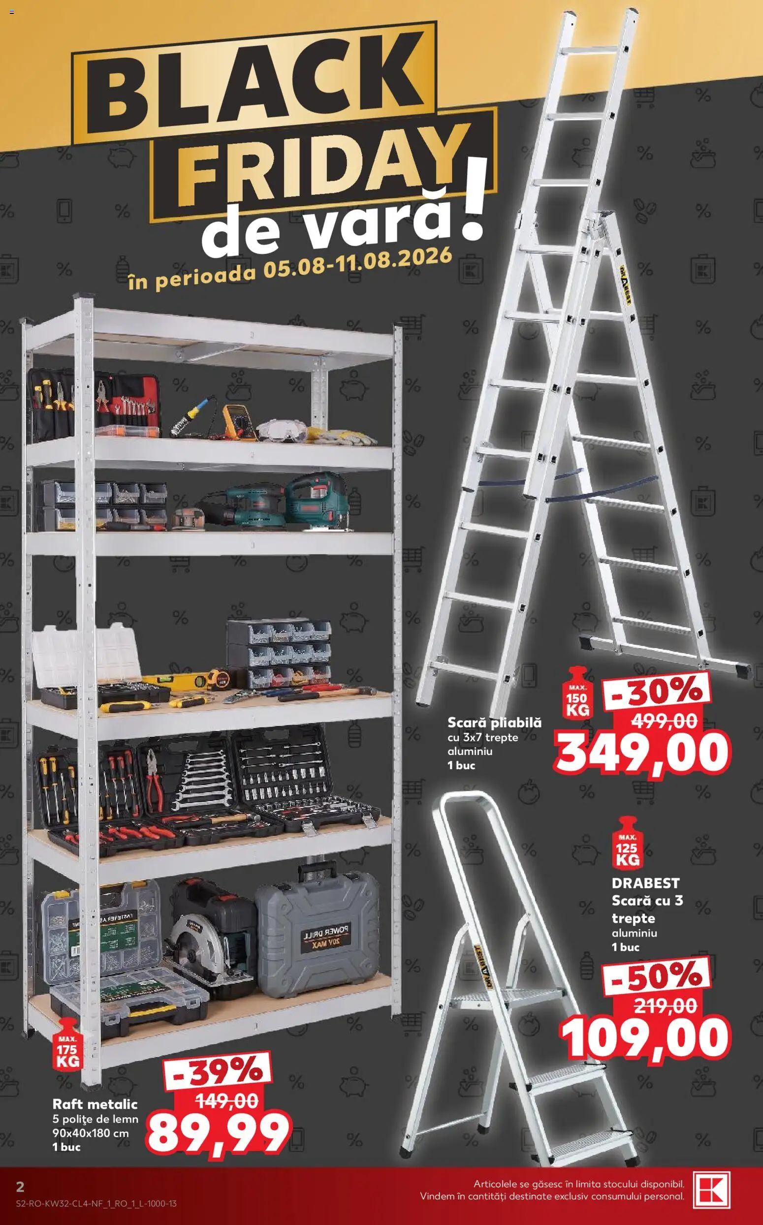 Noul catalog Kaufland – valabil de la 05.08.2026 | Pagină: 2 | Produse: Scară, Raft