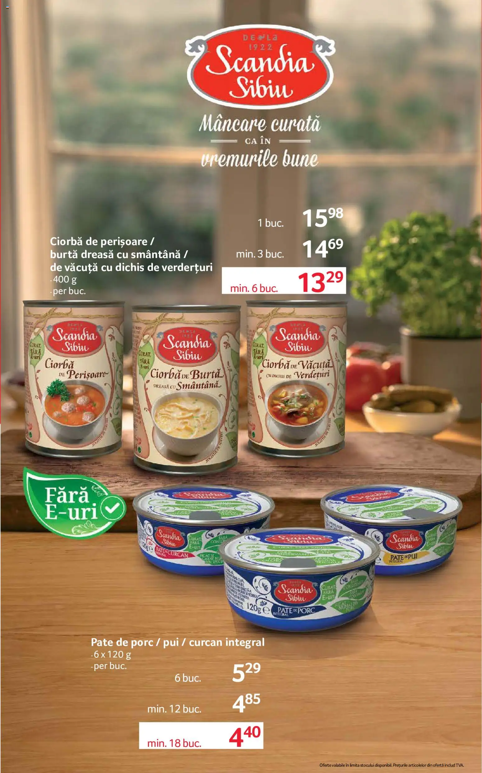 Noul catalog Selgros – valabil de la 04.09.2026 | Pagină: 14 | Produse: Ciorba, Pate de Porc, Pui, Smântână
